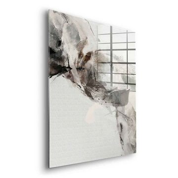DOTCOMCANVAS® Acrylglasbild Unwavering Willpower - Acrylglas, Acrylglasbild weiß beige moderne abstrakte Kunst Druck Wandbild