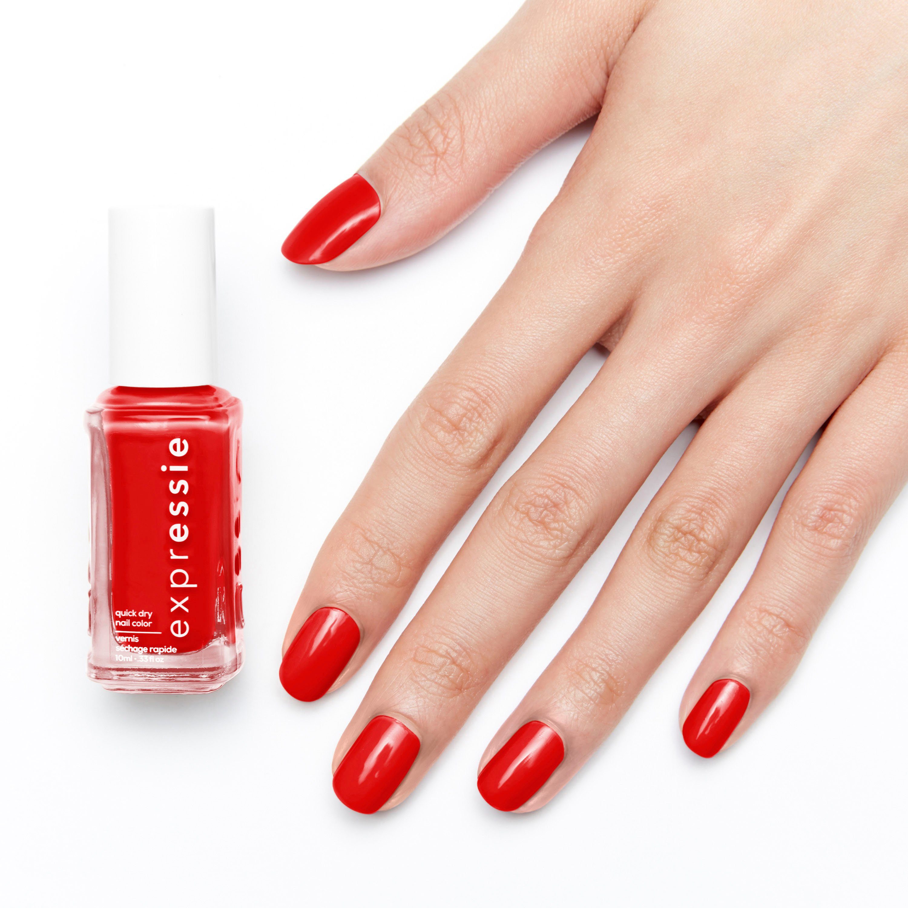 essie Nagellack Expressie, schnelltrocknende, vegane 475 Formel rot