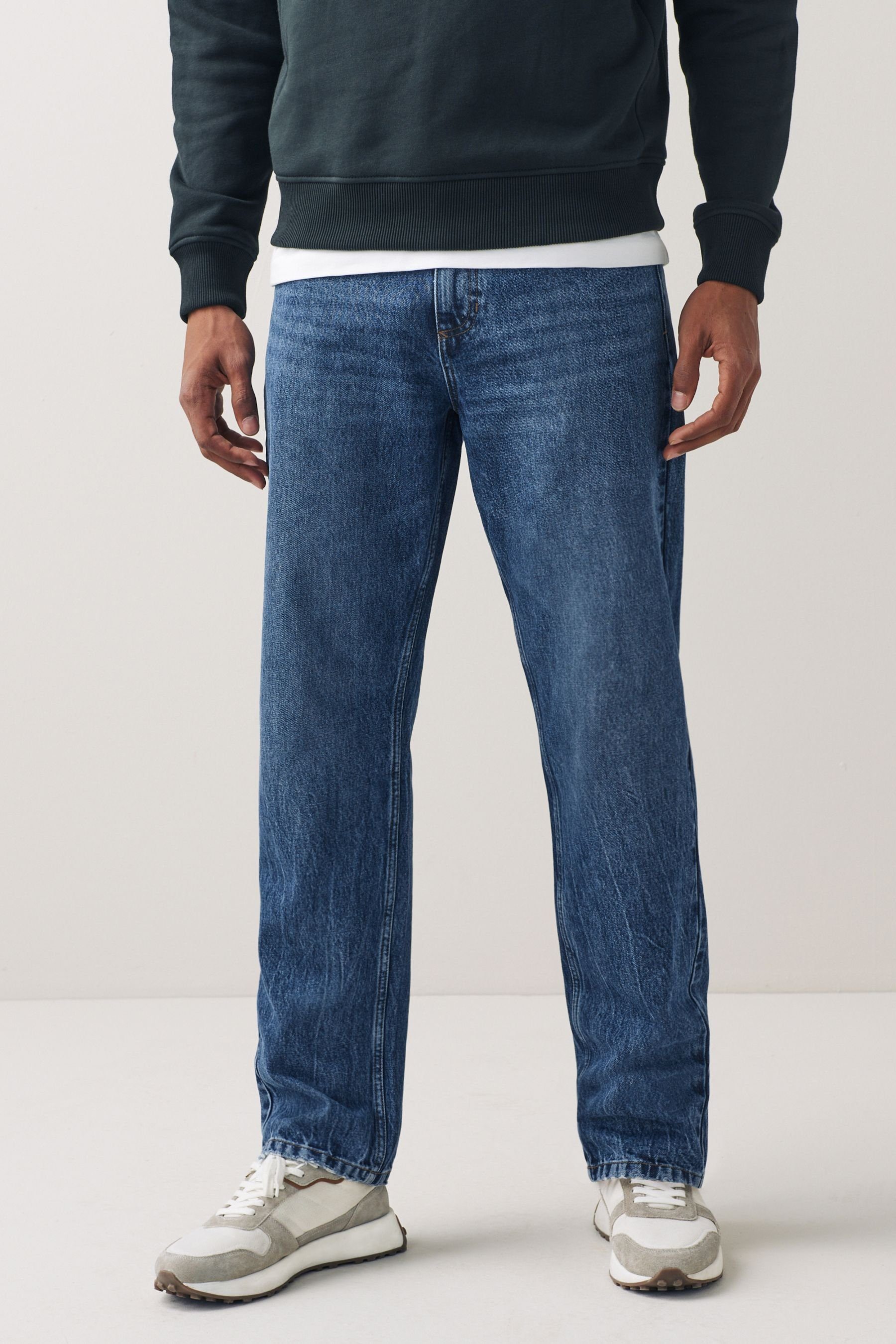 Next Push-up-Jeans Weiche Baumwolljeans-Relaxed-Fit (1-tlg) Blue