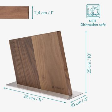Navaris Magnet-Messerblock Messerhalter magnetisch aus Holz/Bambus - doppelseitig - unbestückt (1tlg)