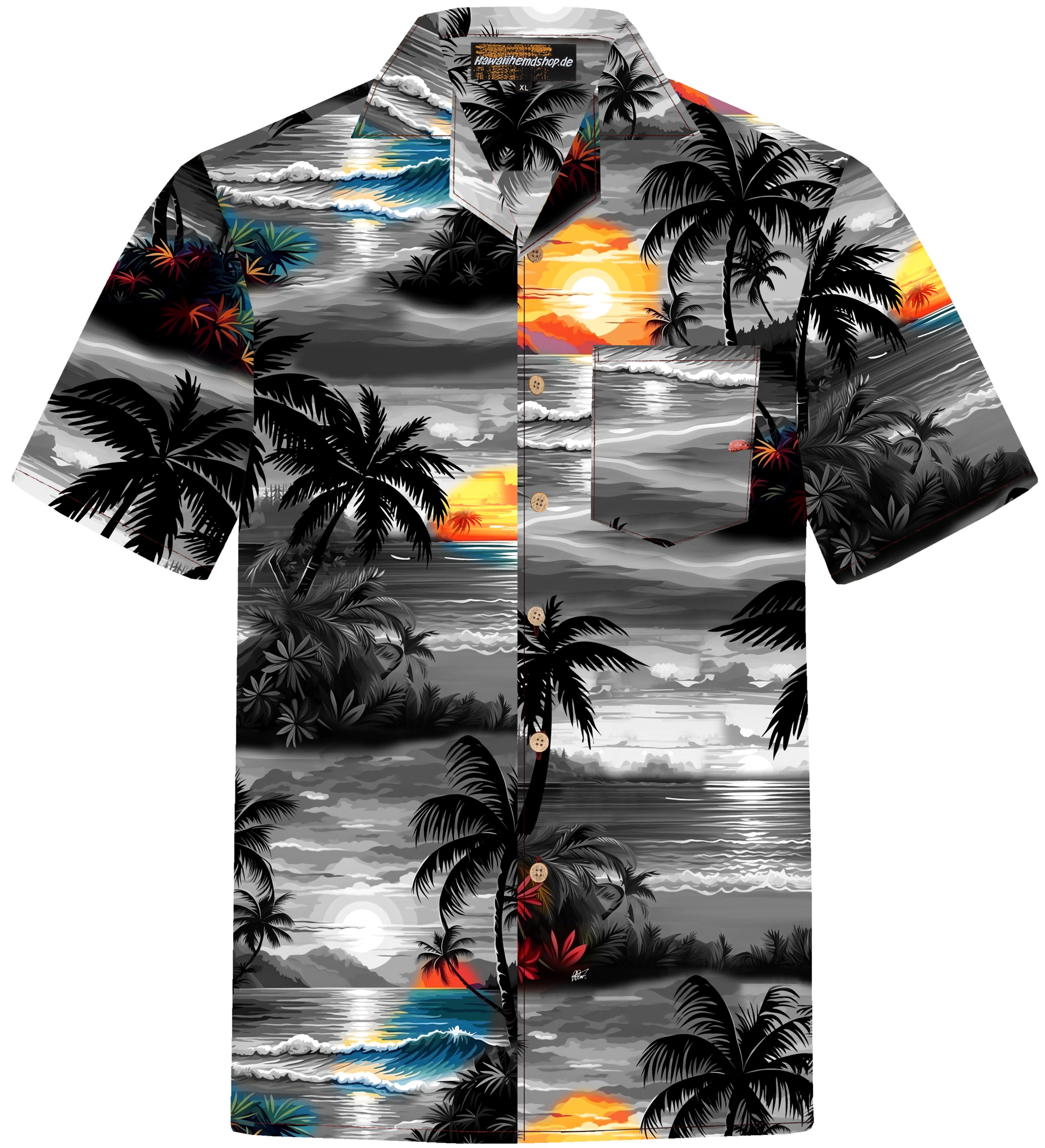 Hawaiihemdshop.de Hawaiihemd Hawaii Hemd Herren Baumwolle Kurzarm Hawaiihem günstig online kaufen