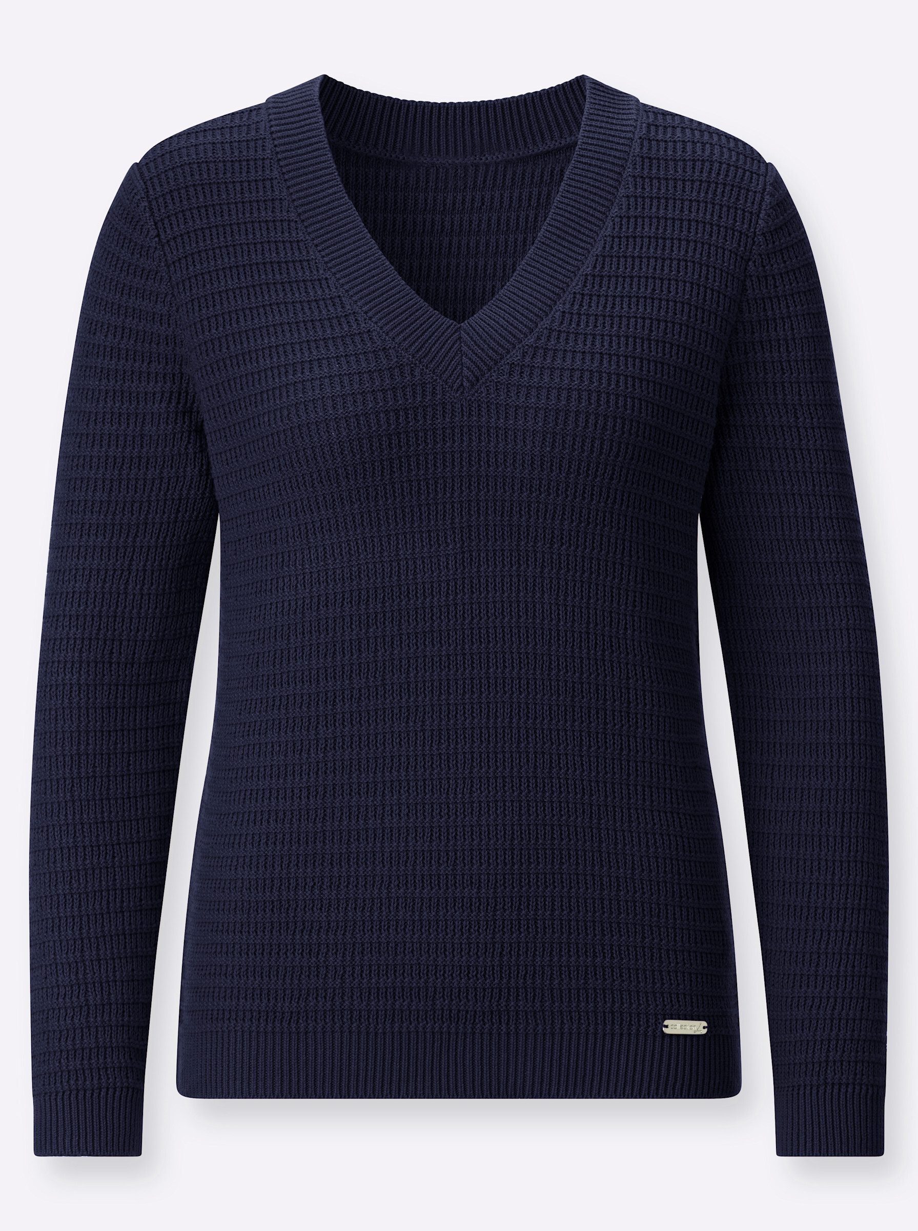 Strickpullover V-Pullover Langarm