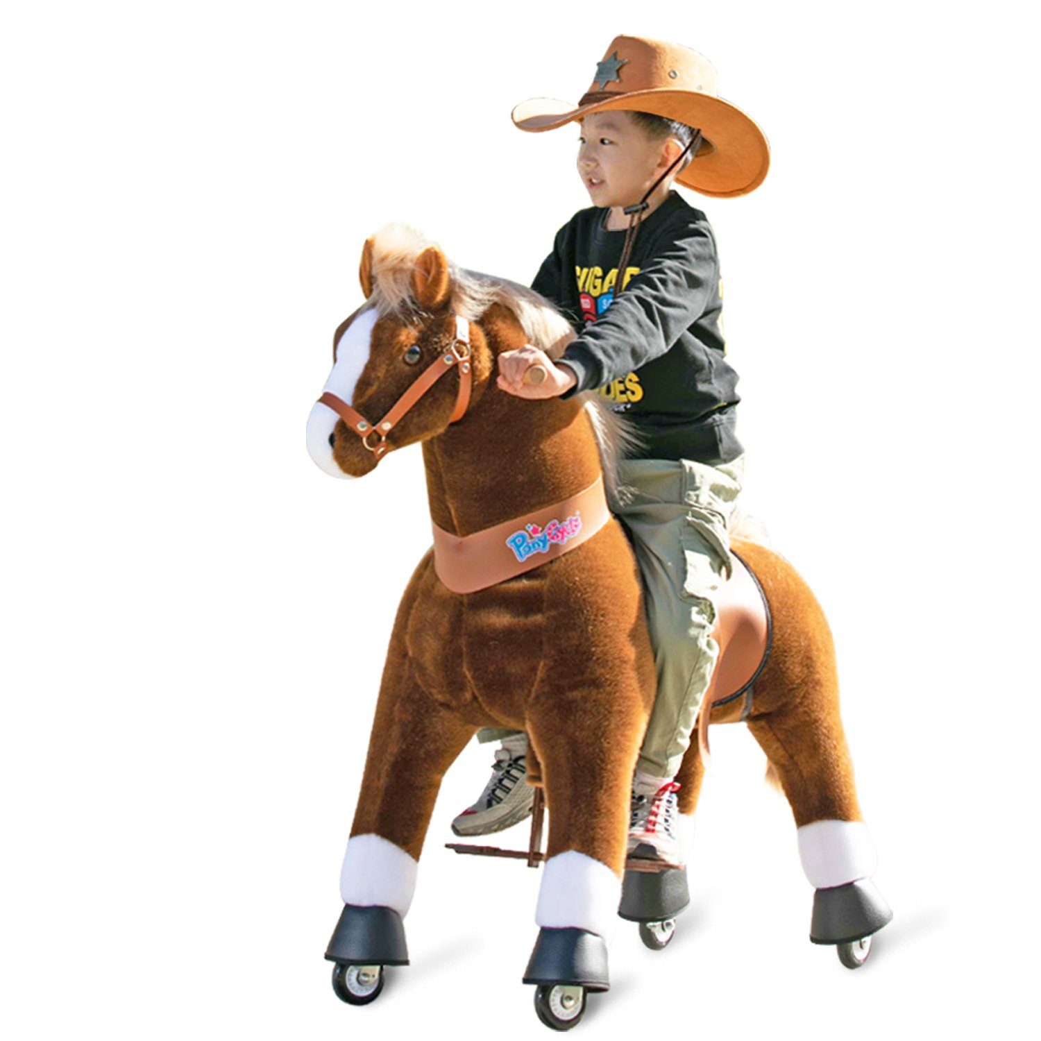 PonyCycle Reitpferd PonyCycle® Modell U Kinder Reiten auf Pferd Spielzeug - Braunes, Größe 5 ab 7 Jahren, Ux524