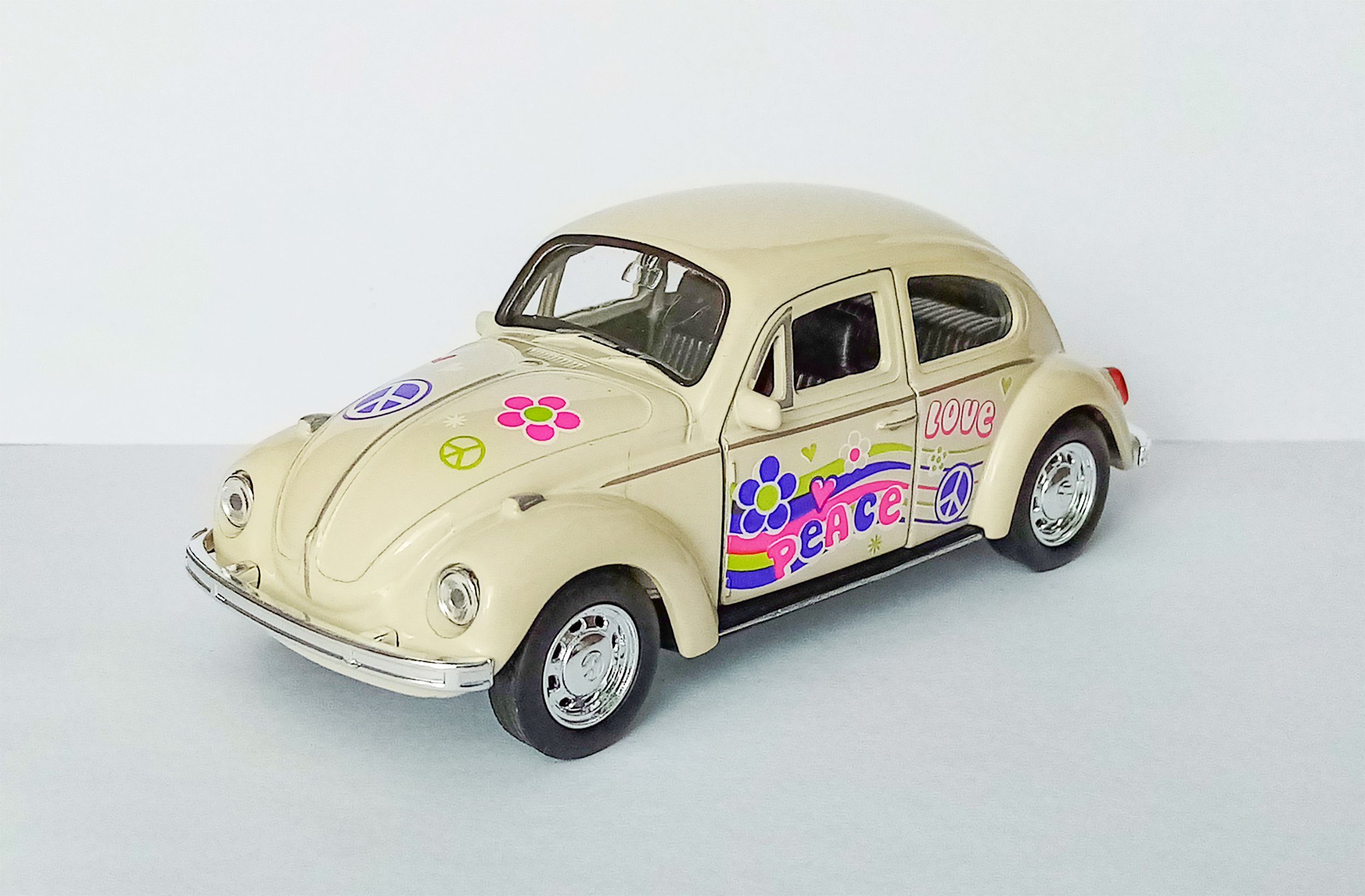 Welly Modellauto »VOLKSWAGEN BEETLE Käfer Flower Power Hippy VW Modellauto  Modell Spielzeugauto Kinder Geschenk 73 (Creme/Love)« online kaufen | OTTO