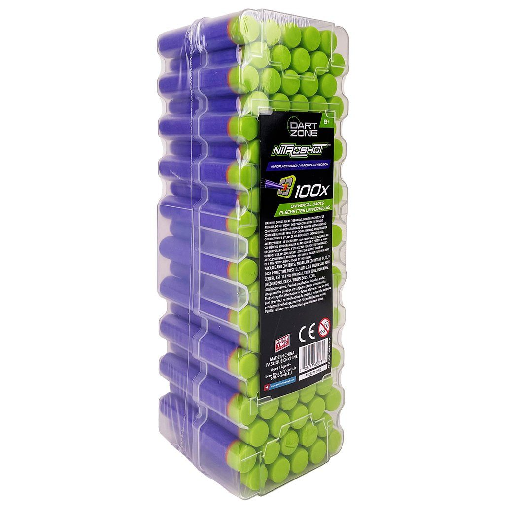 DARTZONE Blaster Hochpräzisions-Darts für maximale Performance, Stocke dein Arsenal mit 100 hochpräzisen und langlebigen Dart Zone Ni