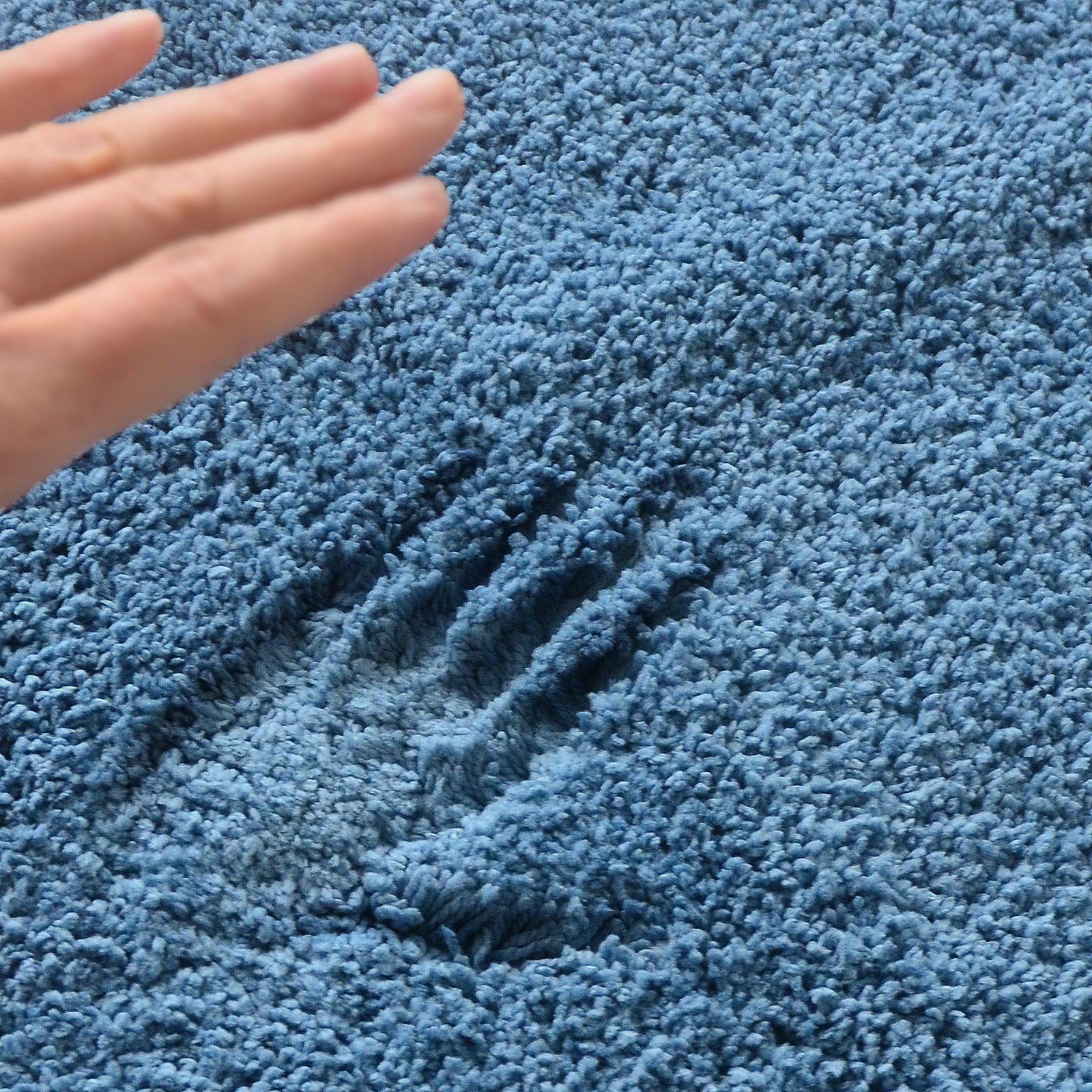 Karat Badematte Bari Hazy, Rund, Badteppich, Viele verschiedene Farben & Größen, Höhe 30 mm, Weicher & dichter Flor, Polyester, Mikrofaser, Rund, besonders weich durch Mikrofaser