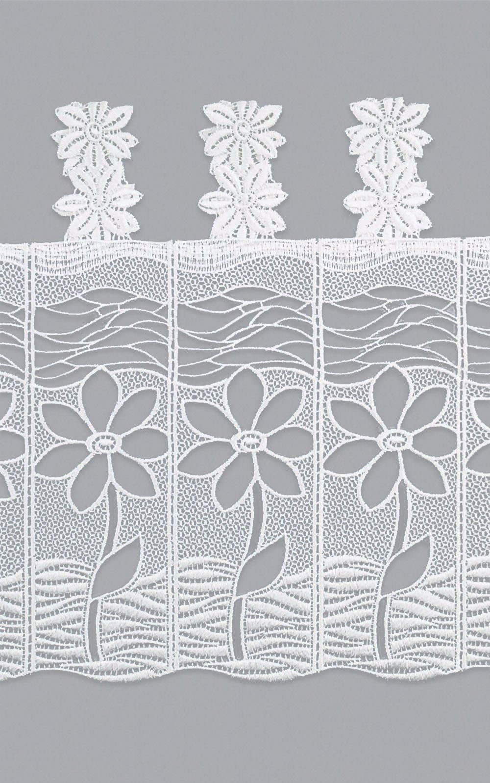 Plauener Spitze® Scheibengardine Blüte (1 St), transparent, HxB 32x40cm