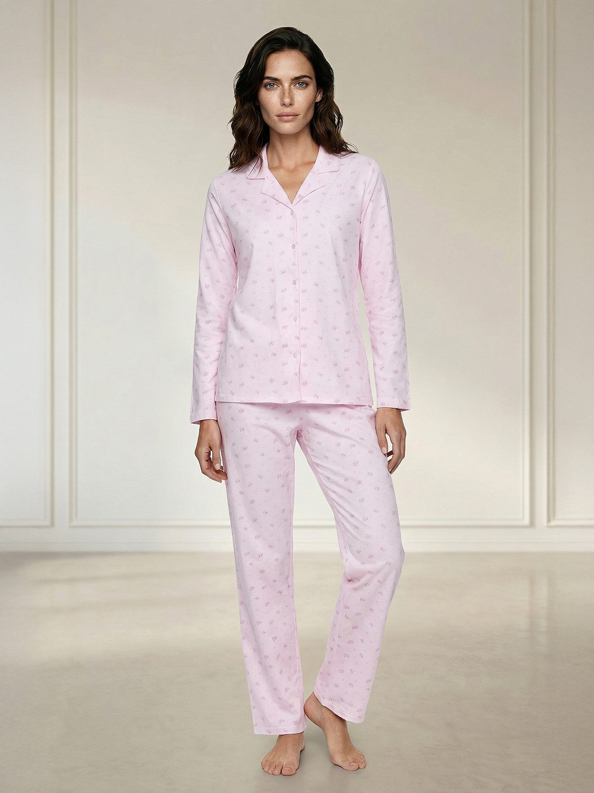 zeitlos Pyjama Pyjama Set Langarm - Schmetterling günstig online kaufen