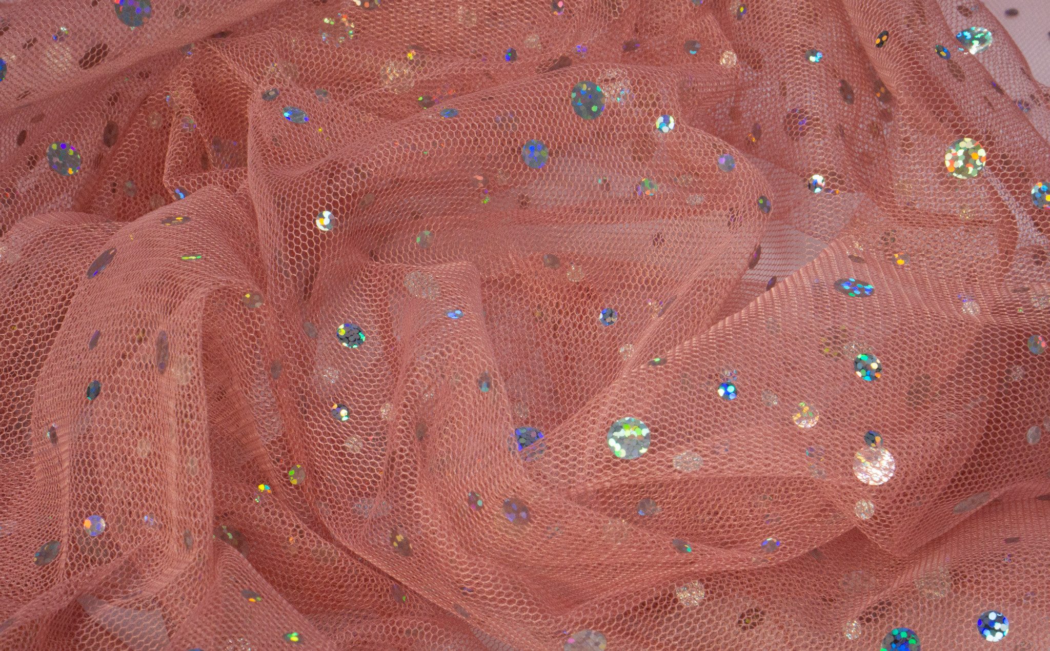 Jirex Trading Company Stoff Tüll Stoff Pailletten Tütü Meterware 155 cm breit schimmern Dekostoff