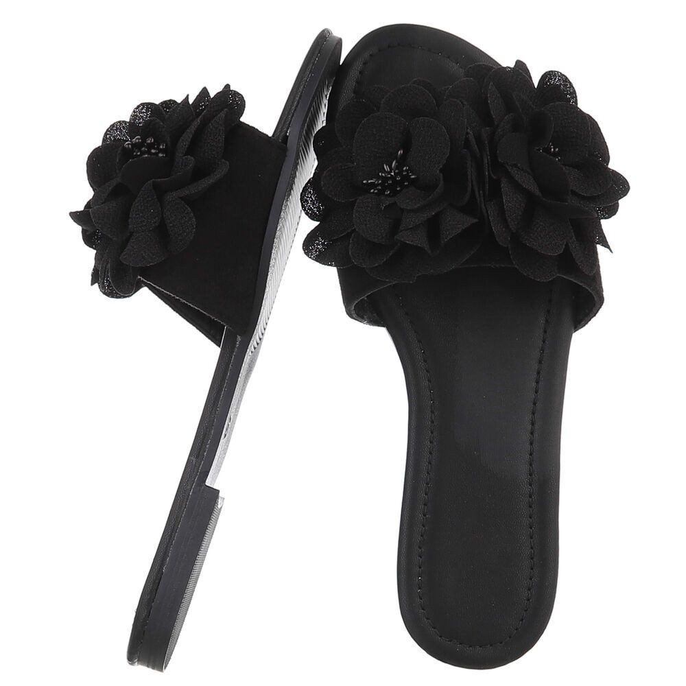 Ital-Design Modische Sandalen mit Blumenakzent, ideal für Sommer Pantolette günstig online kaufen