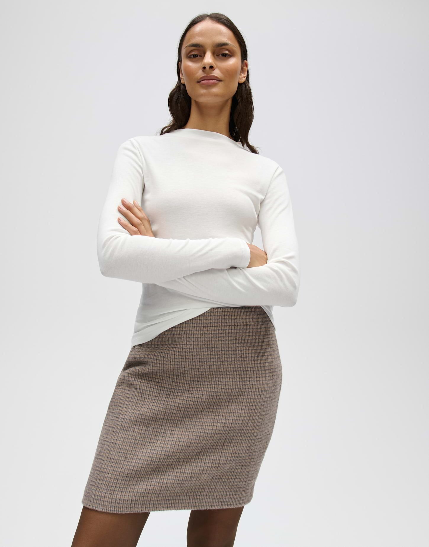 OPUS Longsleeve Sylivia aus weichem Jersey Schmale Passform für stilvolle und bequeme Alltagslooks