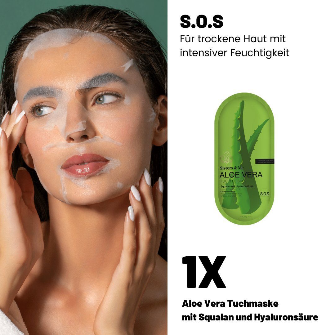 Sisters & Me Gesichts-Reinigungsmaske Lifting 9er Set – Hydrogelmaske & Pads für Anti‑Aging, 9-tlg., Anti-Aging, Feuchtigkeitsspendend