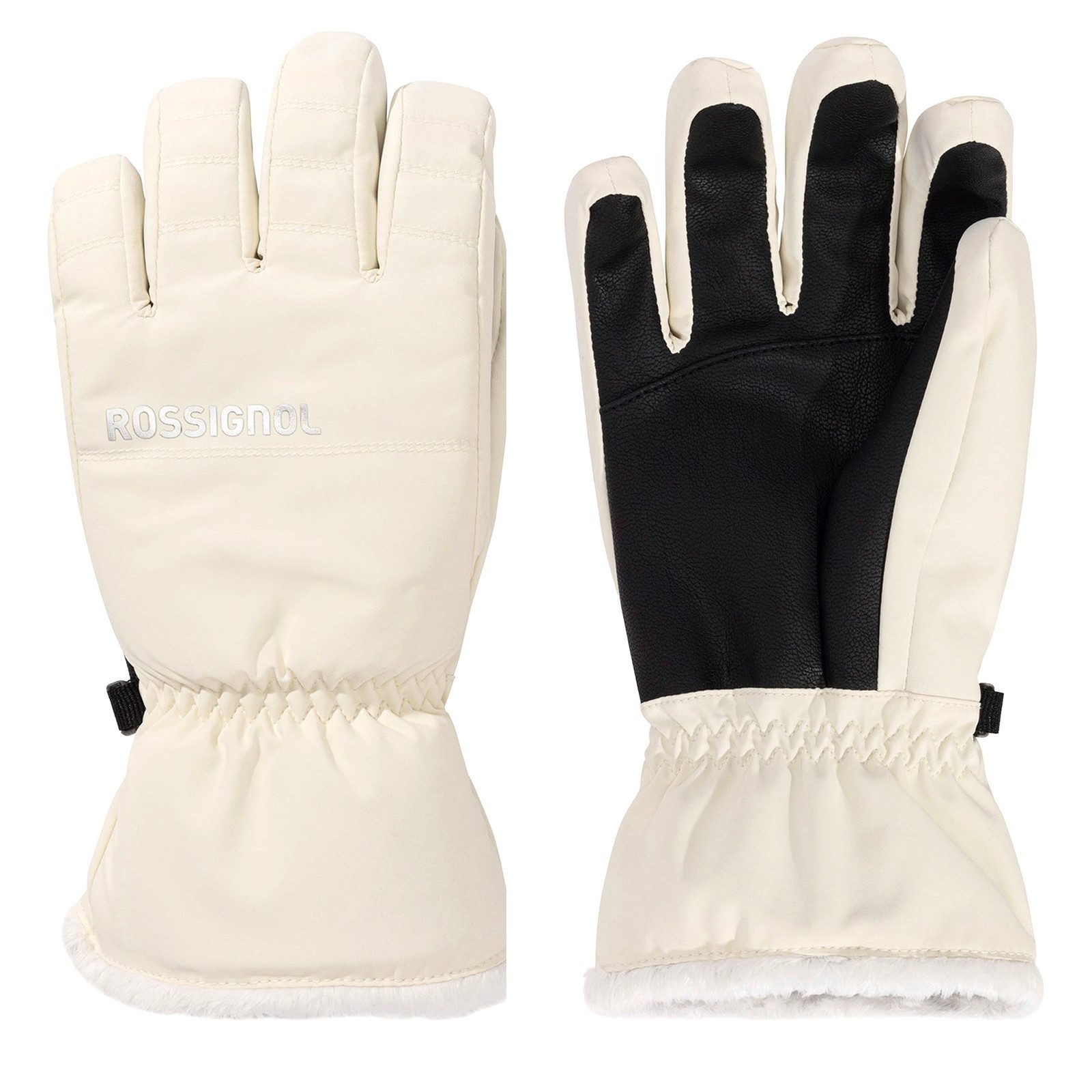 Rossignol Skihandschuhe Perfy G mit aufgedrucktem Markenschriftzug in silber