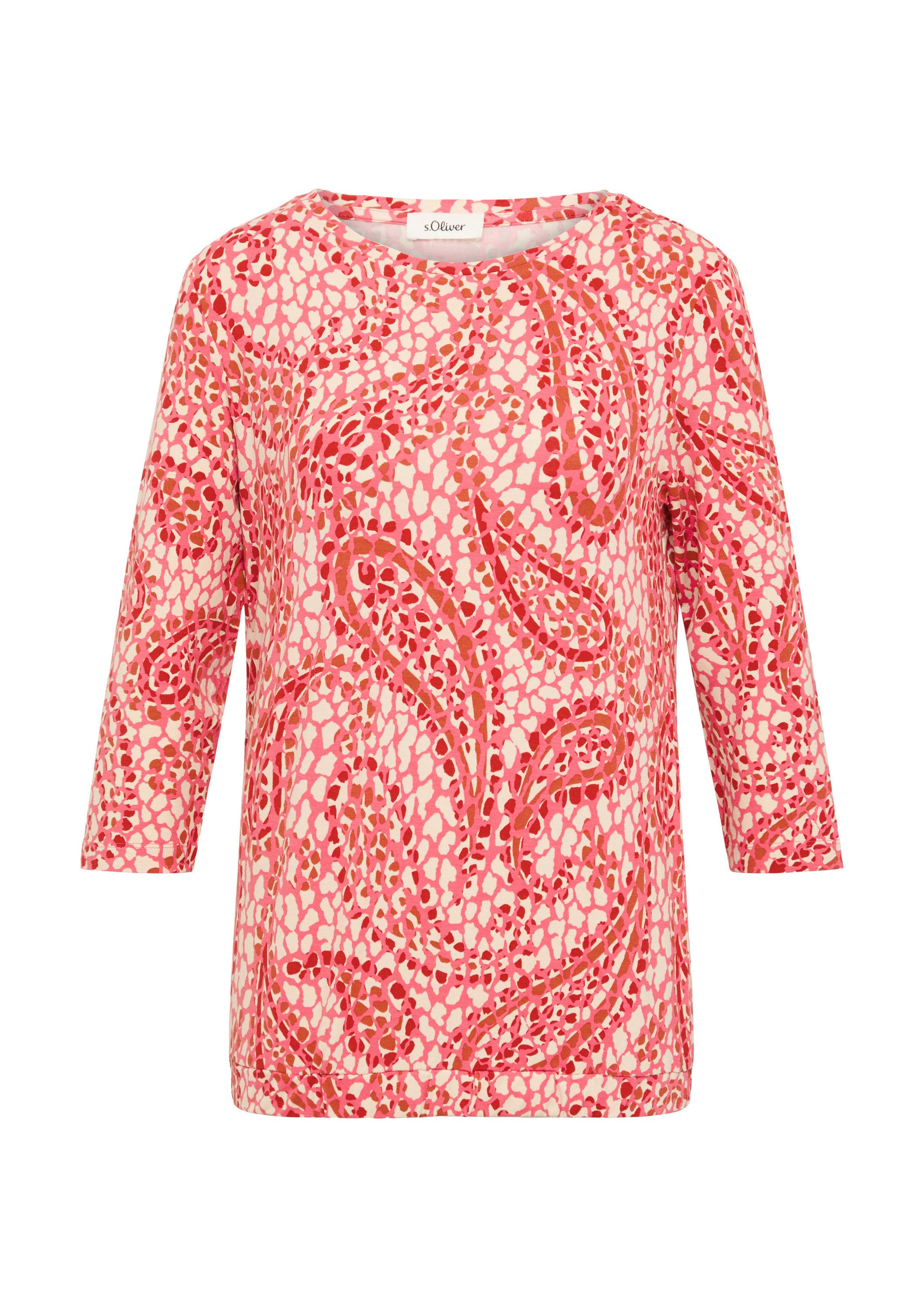s.Oliver 3/4-Arm-Shirt T-Shirt Shirt aus Viskosestretch in O-Shape günstig online kaufen