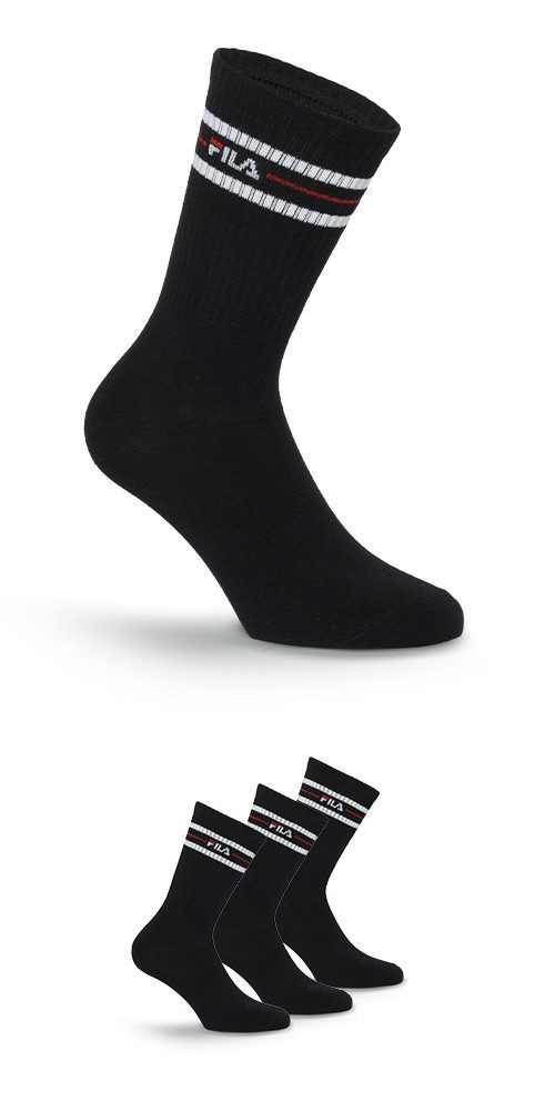 Fila Socken UNISEX LIFESTYLE PLAIN SOCKS (3-Paar, 3 Paar) mit Logo-Schriftz günstig online kaufen