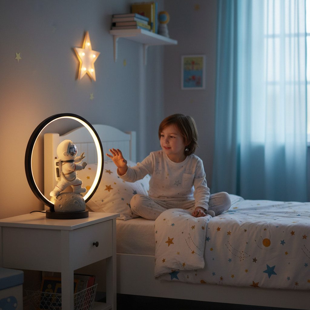 GILDE Tischleuchte Astronaut Karate 60113 – Designlampe mit LED, 33,5 cm, LED fest integriert – Bild 4 von 5