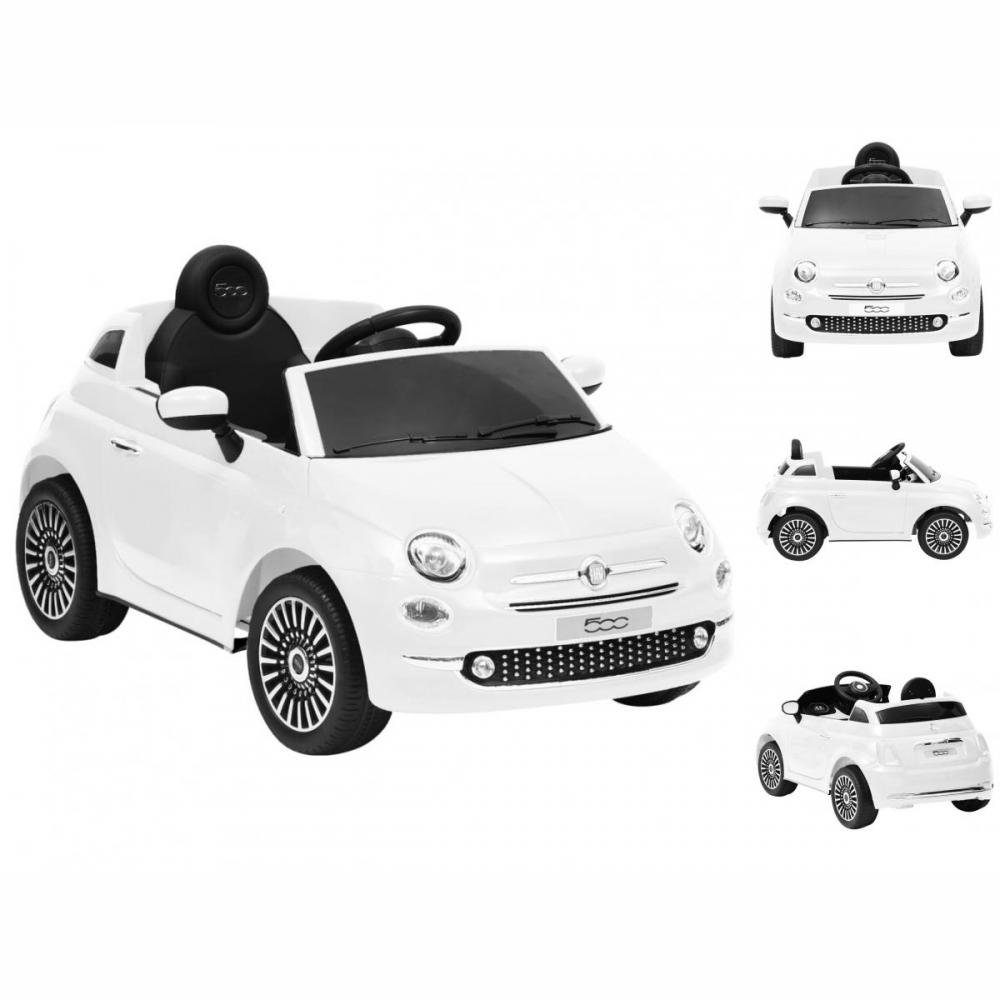 vidaXL Elektro-Kinderauto Kinder-Elektroauto Batteriebetriebene Fiat Kinderfahrzeug Fahrzeuge Weiß 50