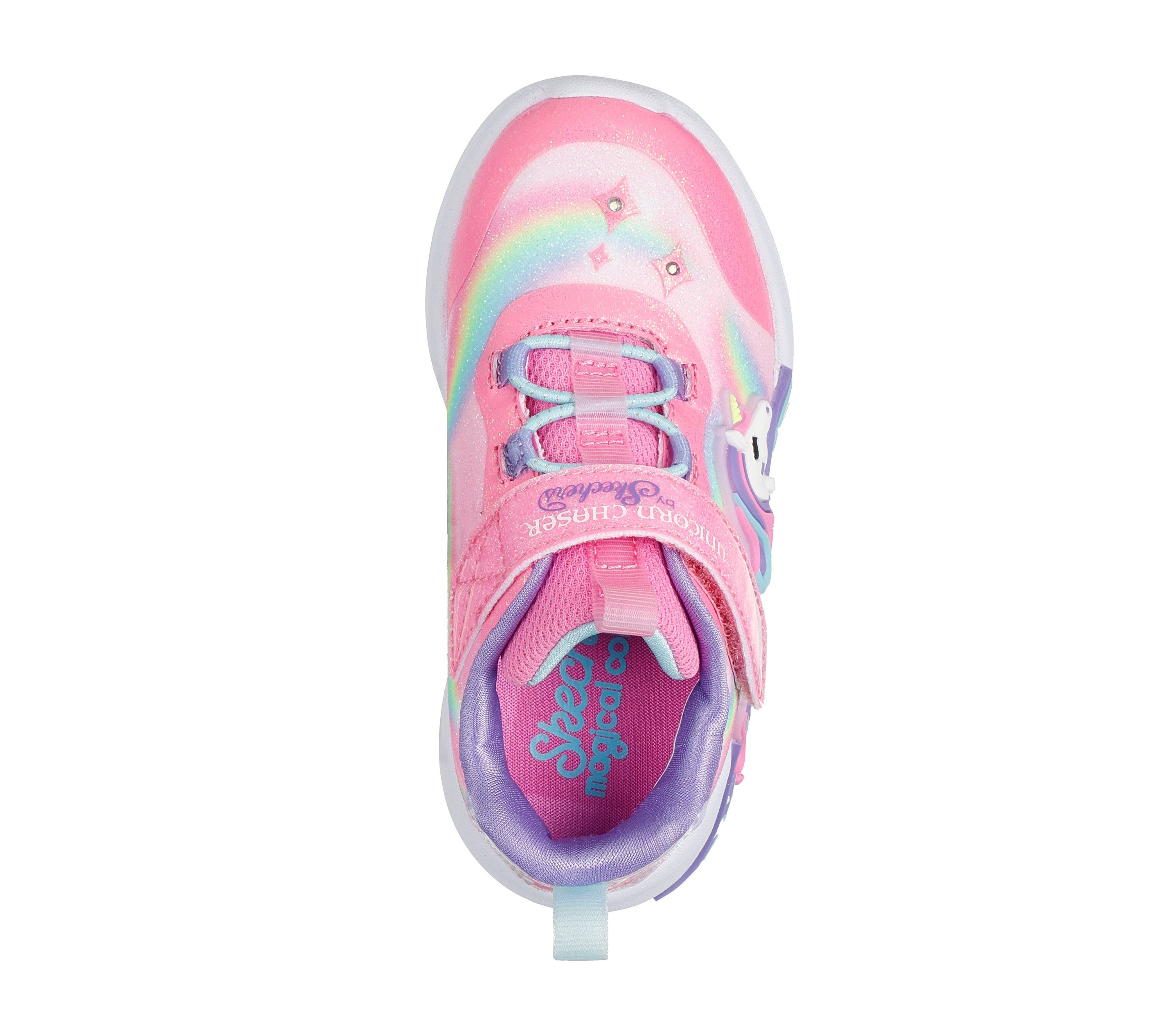 Skechers UNICORN CHASER LIGHTS Lauflernschuh Babyschuh, Blinkschuh m. Einhornmotiv, Größenschablone zum Download
