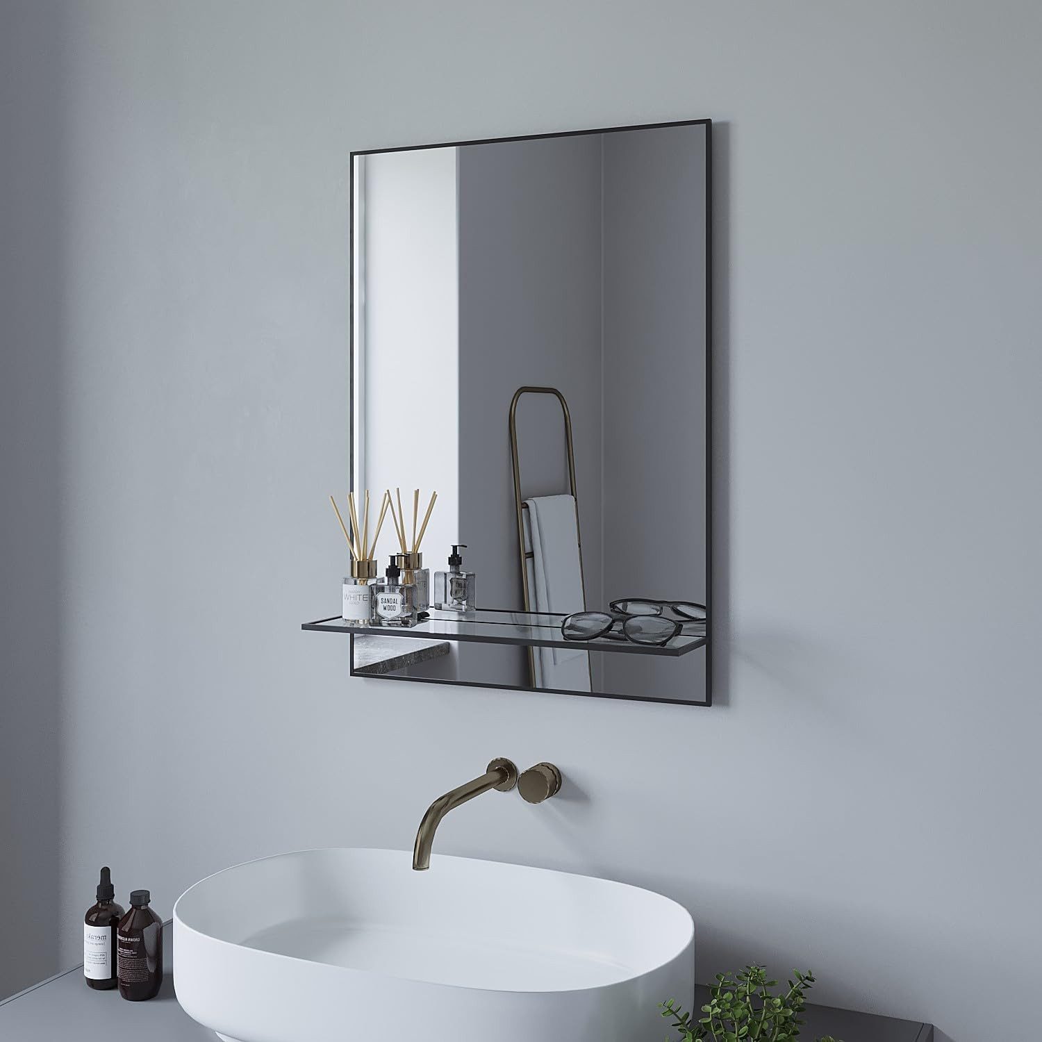 AQUABATOS Badspiegel Spiegel Badezimmer mit Ablage günstig online kaufen