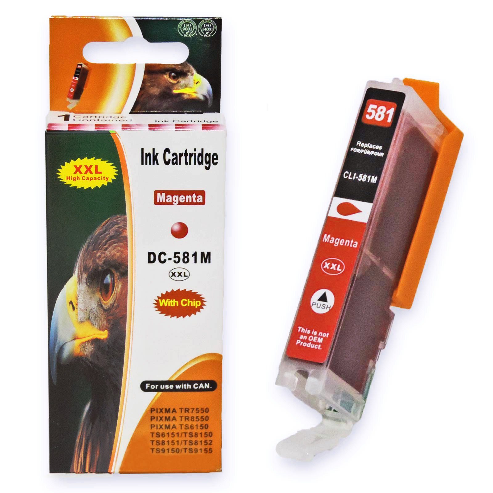 D&C Kompatibel TR Canon XXL, weitere) Canon Tintenpatrone und Multipack 8550 XXL, CLI-581 (für 2078C005 Pixma PGI-580 5-Farben