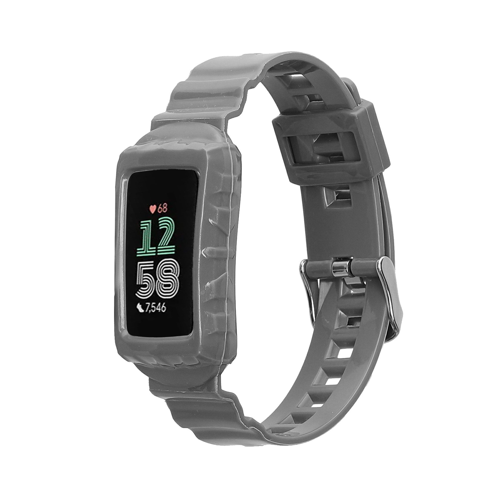 kwmobile Smartwatch-Armband Sportarmband für Fitbit Charge 6 / Charge 5, Armband TPU Silikon Fitnesstracker