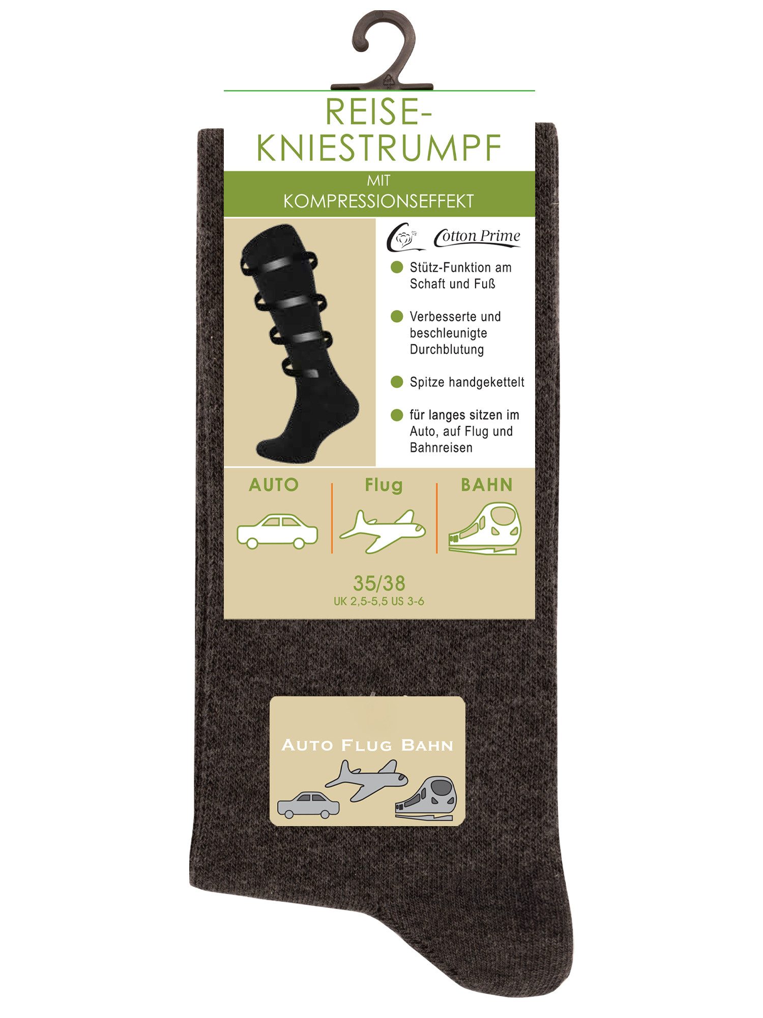 Cotton Prime® Kniestrümpfe Kompressionsstrümpfe mit Kompressionseffekt – Bild 2 von 4