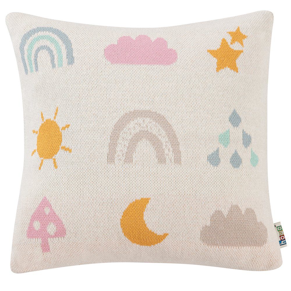 howa Dekokissen be happy, Strickkissen Kinderzimmer Deko Kissen für Kinder günstig online kaufen
