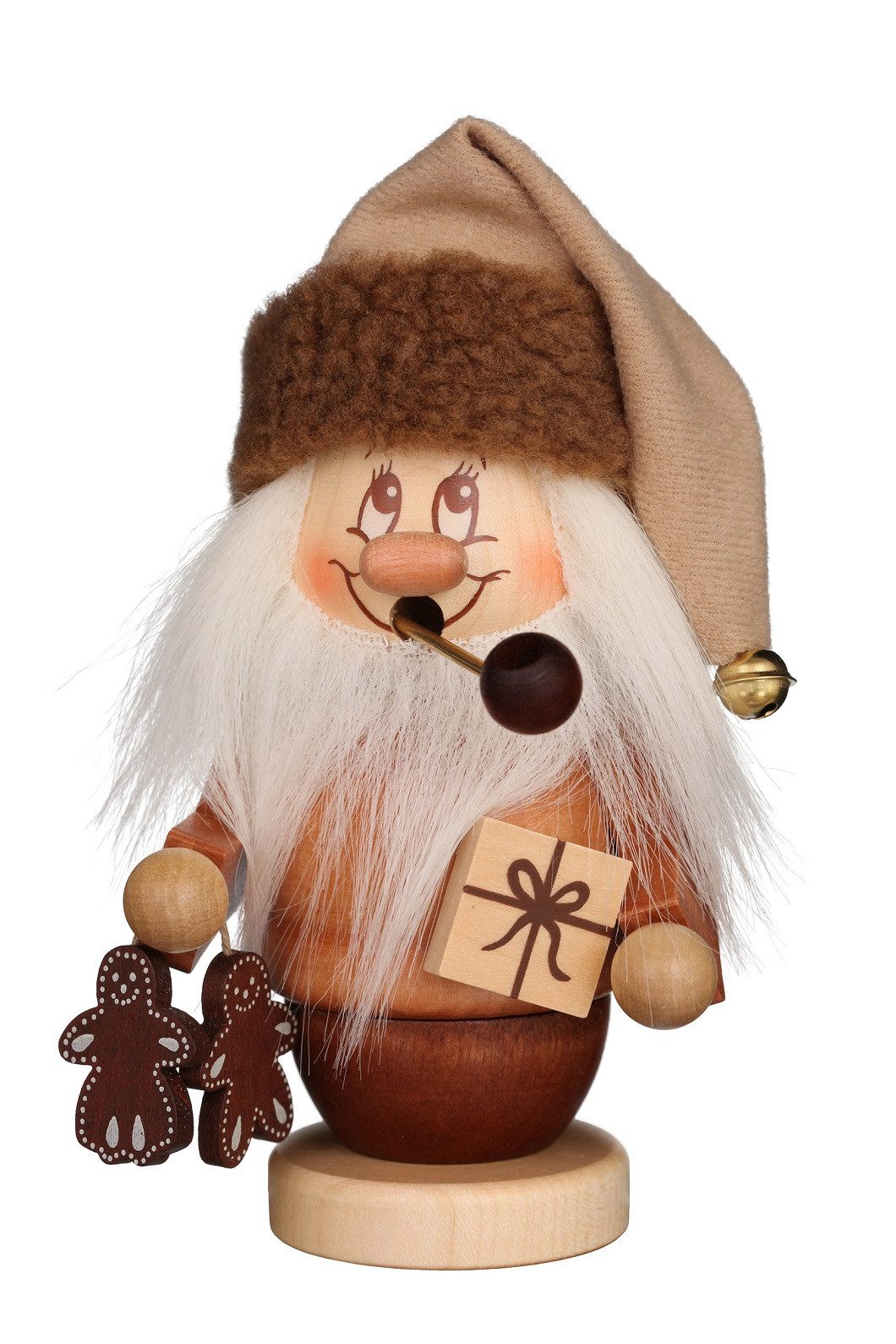 Christian Ulbricht Räuchermännchen Christian Ulbricht Räuchermann Wichtel Weihnachtsmann Päckchen, (1 St), Handarbeit aus dem Erzgebirge