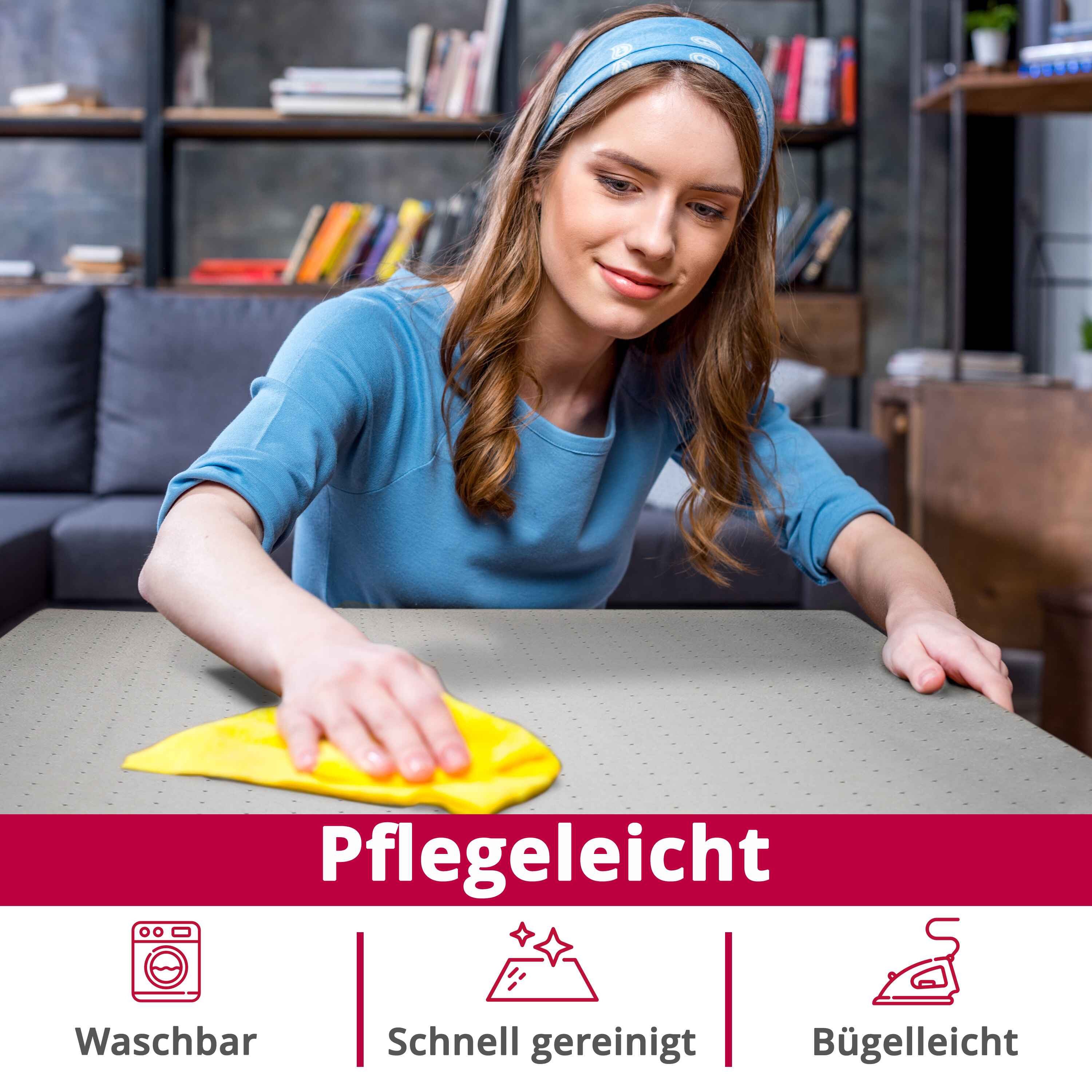 DecoHomeTextil Heimtextilmanufaktur Tischdecke Punkte Muster Optik Damast T günstig online kaufen