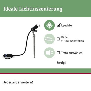 Paulmann LED Gartenstrahler LED Plug & Shine Erdspießleuchte in anthrazit 2,5W IP65 warmweiß, keine Angabe, Leuchtmittel enthalten: Ja, fest verbaut, LED, warmweiss, Außenstrahler