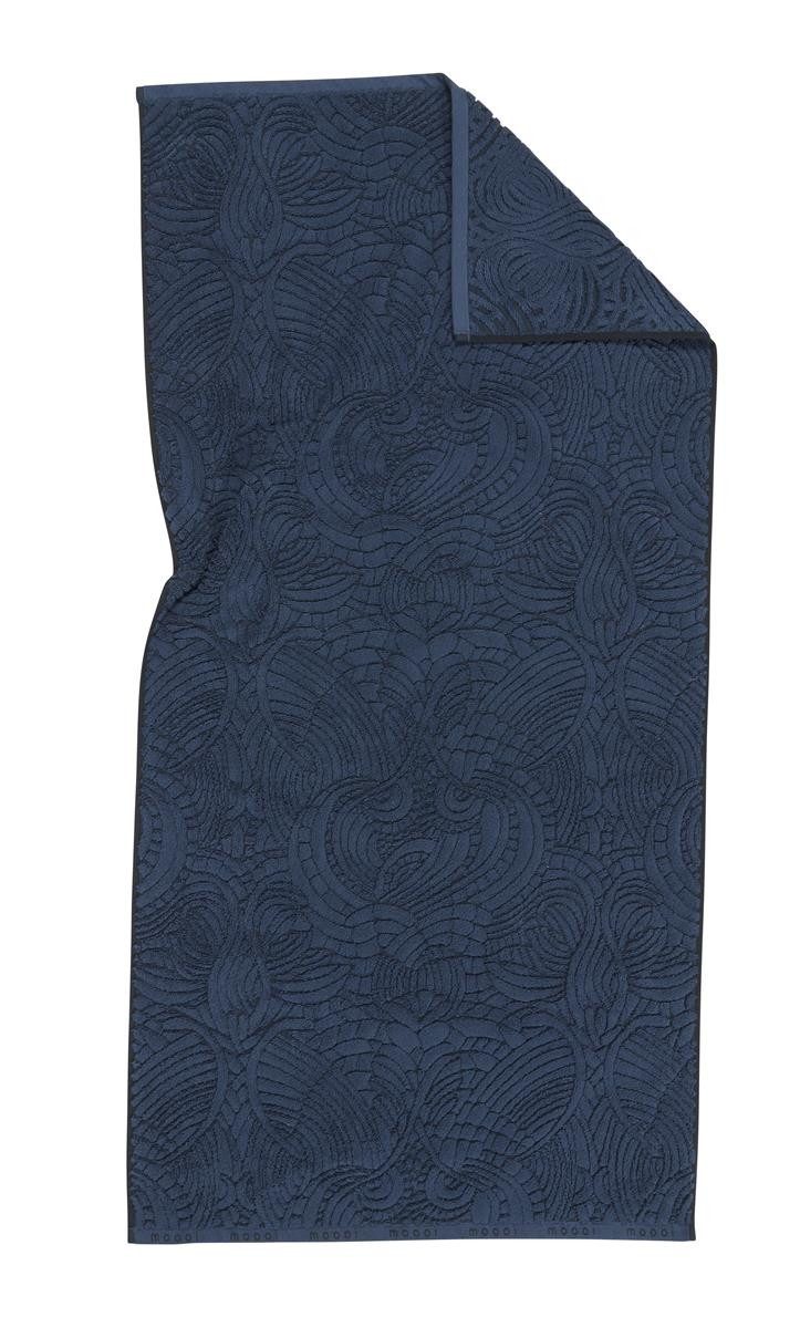 Moooi Duschtuch Moooi, Duschtuch, Dodo Pavone, Indigo, 70x140, Jacquard Baumwolle (1-St)