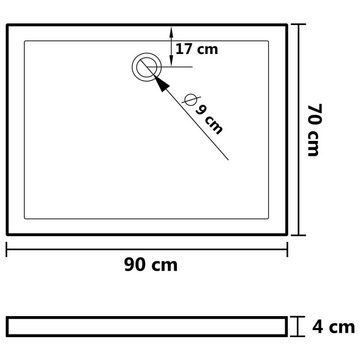 DOTMALL Duschwannenfüße Duschwanne Anti-Rutsch,ABS, Rechteck,70x90 cm