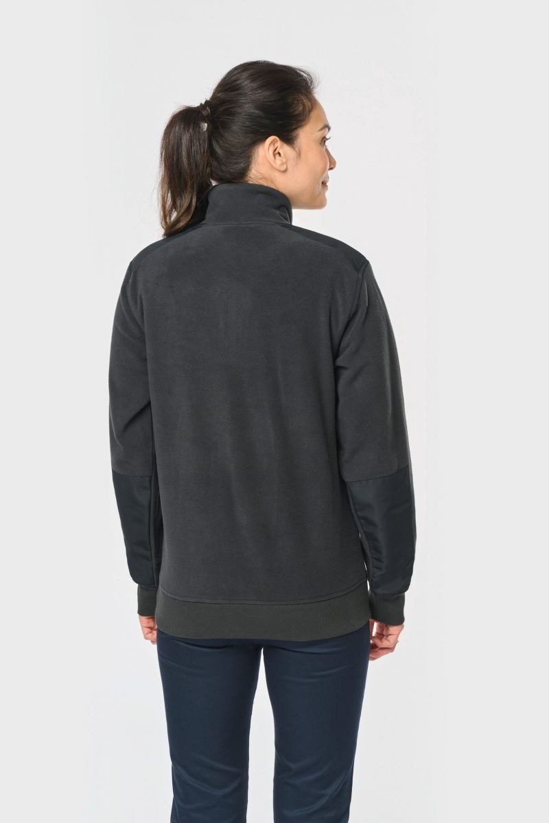 WK. Designed To Work Sweatshirt Umweltfreundlicher Fleecepullover mit Reißverschlusskragen