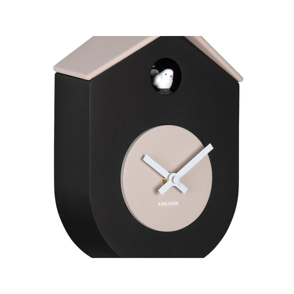 Karlsson Uhr Kuckucksuhr Wall Clock Grato Cuckoo Black Warm Grey – Bild 4 von 5