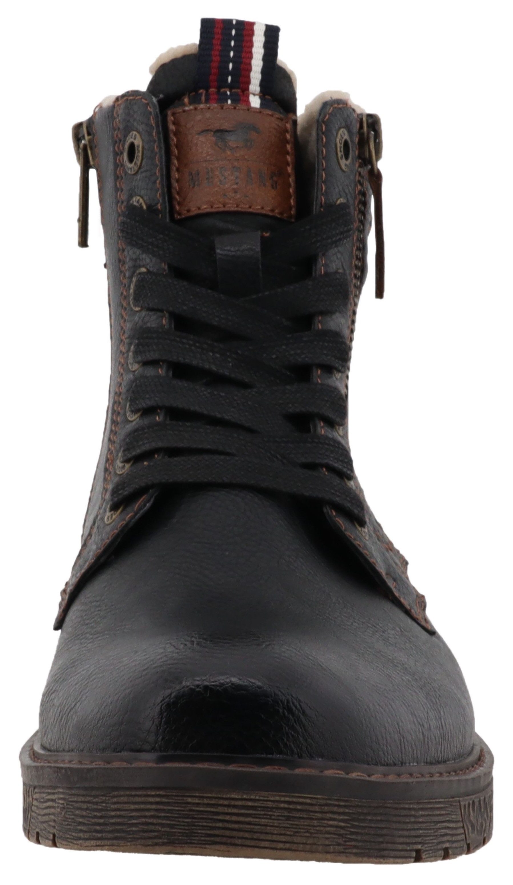 Mustang Shoes Midor Winterstiefelette Schnürstiefel, Winterstiefel mit Warmfutter