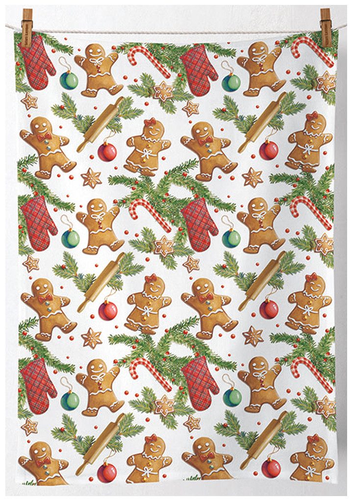 Ambiente® Geschirrtuch Gingerbread cookies, (2-tlg., 2-teilig), Geschirrtüc günstig online kaufen