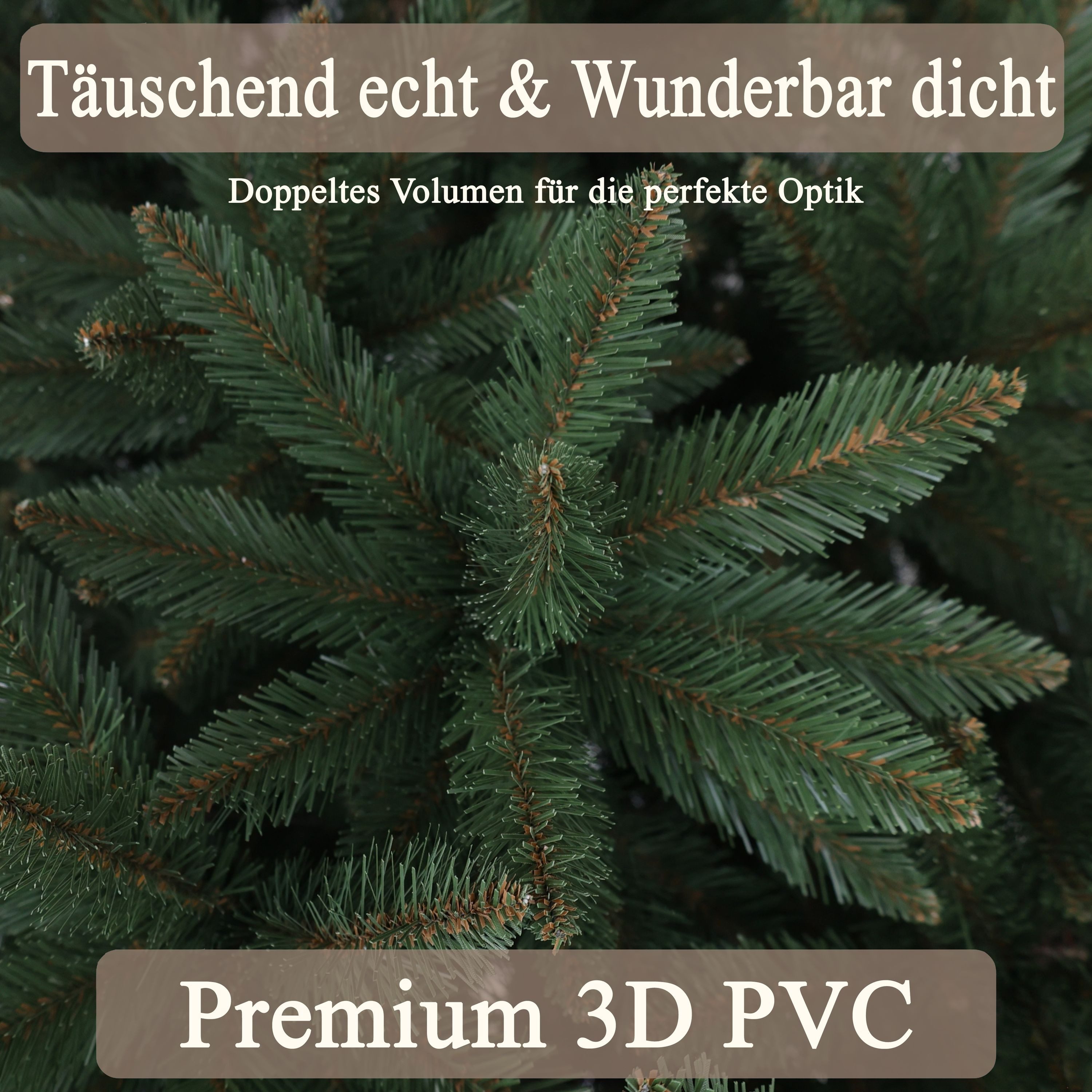 Cox Swain Künstlicher Weihnachtsbaum Realistische Optik, pflegeleichter Tannenbaum 3D PVC Nadelkleid, 150/180/210/240 cm auswählbar, Naturgetreue Optik, wiederverwendbar, einfache Montage
