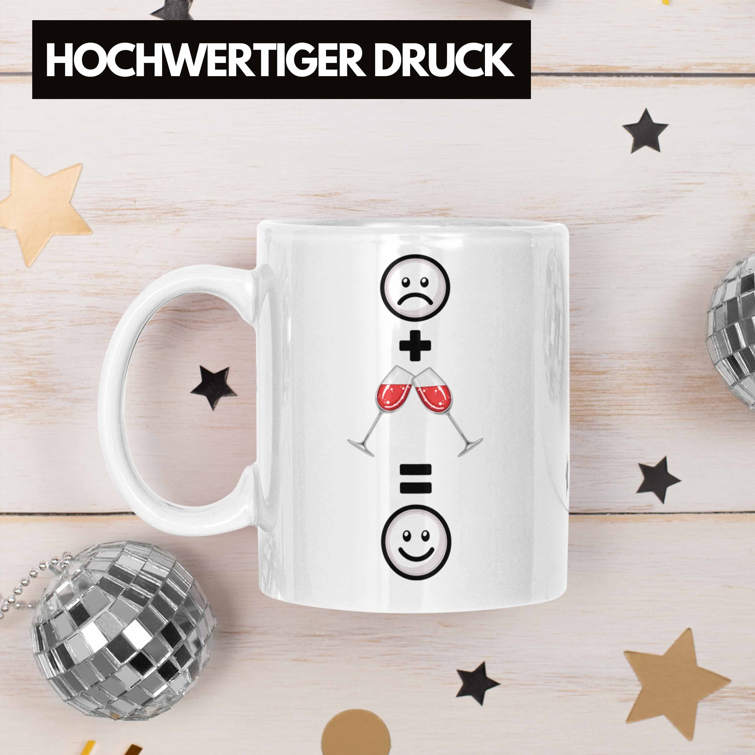 Geschenk für Tasse Wein Weiss :(Weingläs Lustige Weintrinker Geschenkidee Tasse Trendation