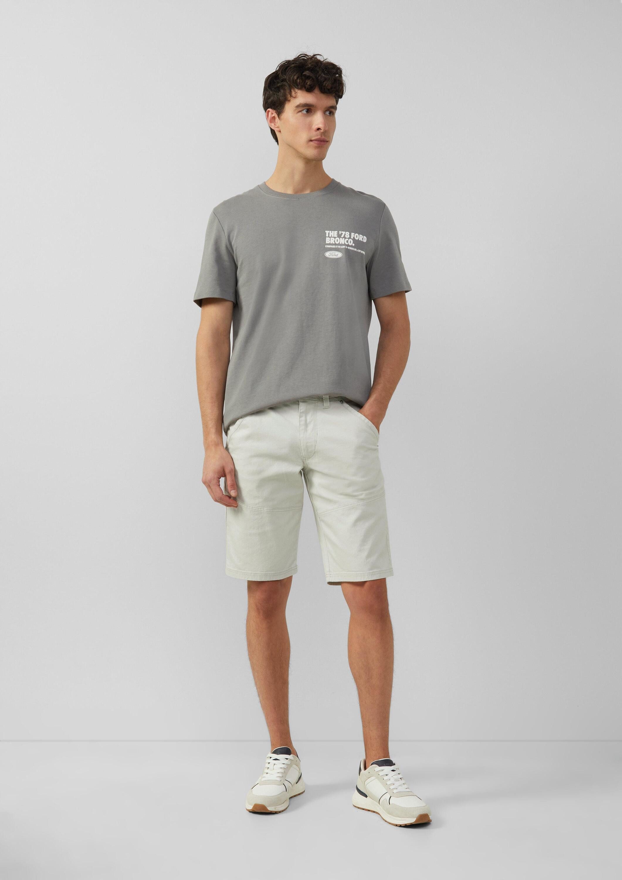 s.Oliver Shorts Bermuda Baumwoll-Bermuda aus Canvas mit Naht-Details günstig online kaufen