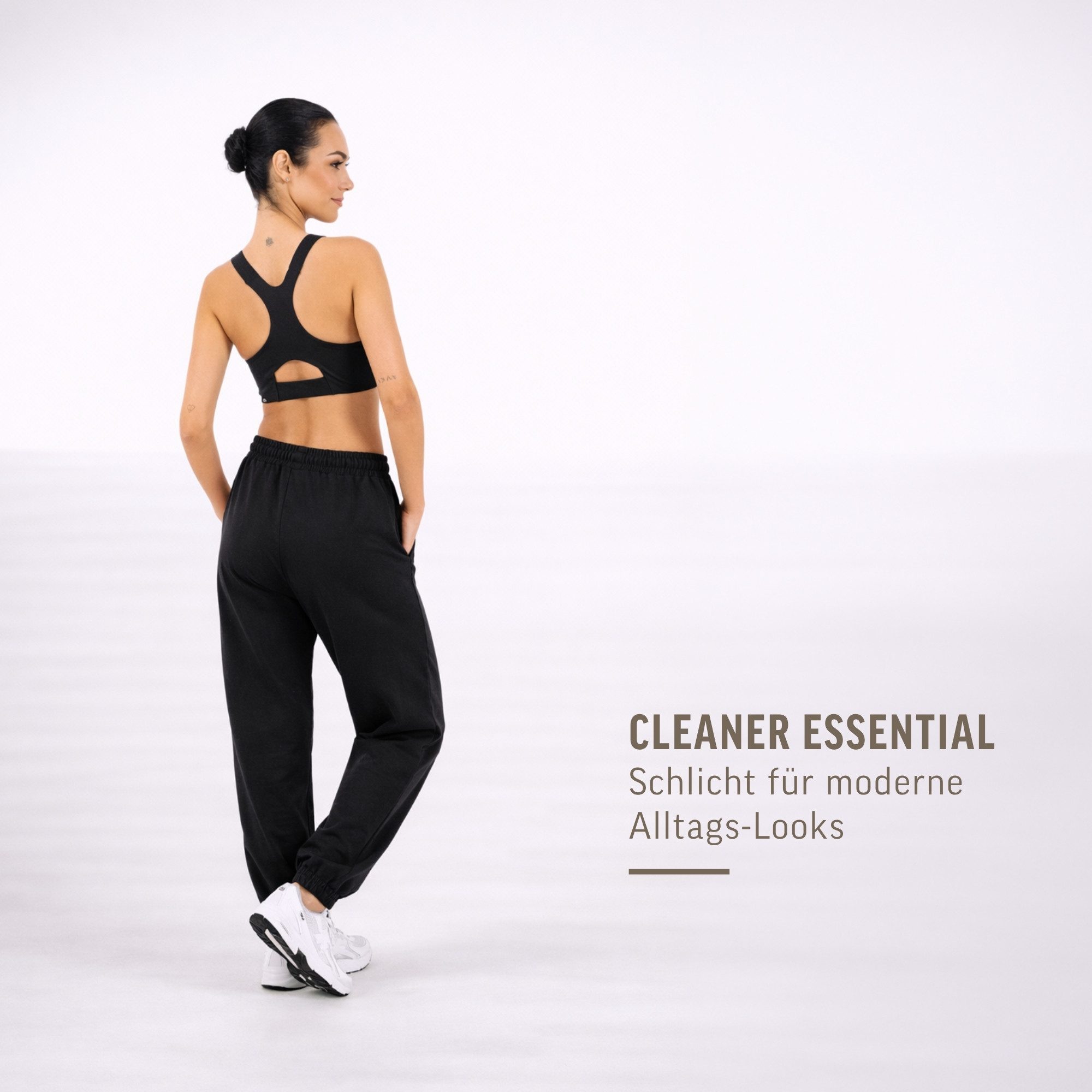 Smilodox Jogginghose Elura, Trainingshose Damen Tapered Fit, Sweatpants mit Tunnelzug Elastischer Bund, Kordelzug, Logo, Gym & Homewear