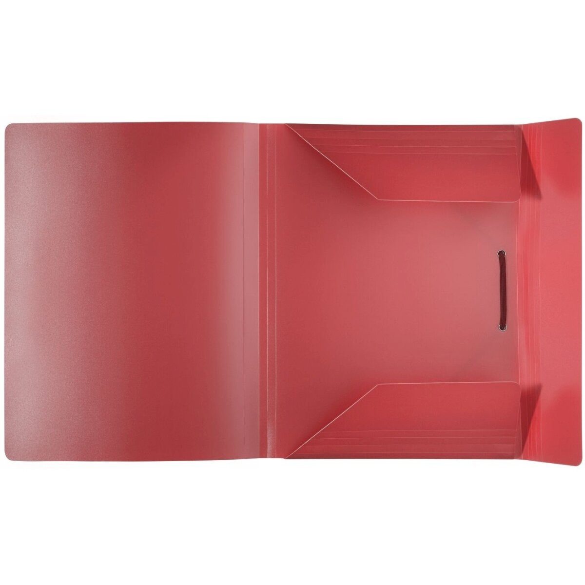 FOLDERSYS Fächermappe Sammelmappe A4 PP 16mm Rücken vollfarbig rot