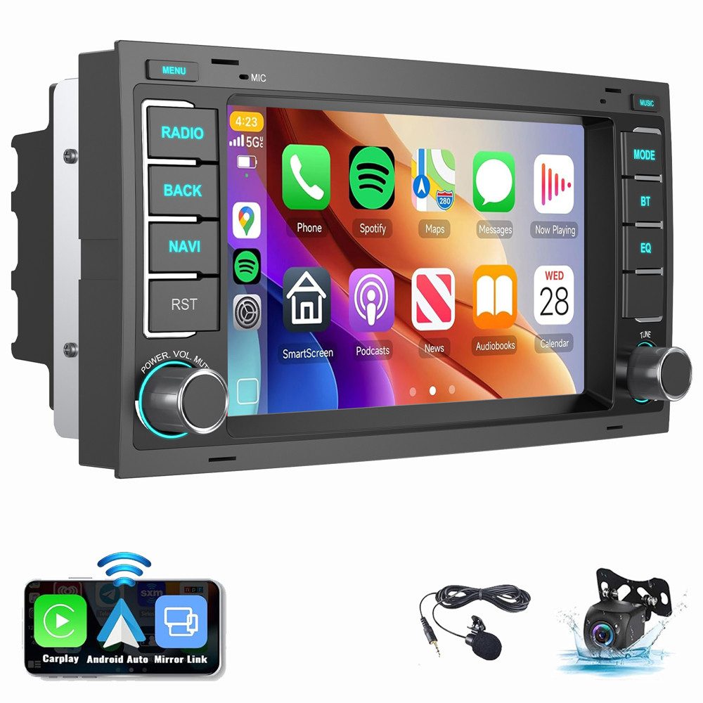 ESSGOO Für VW T5 Multivan Transporter Touareg Autoradio Android 14 Autoradio (Digitalradio (DAB), RDS, FM)