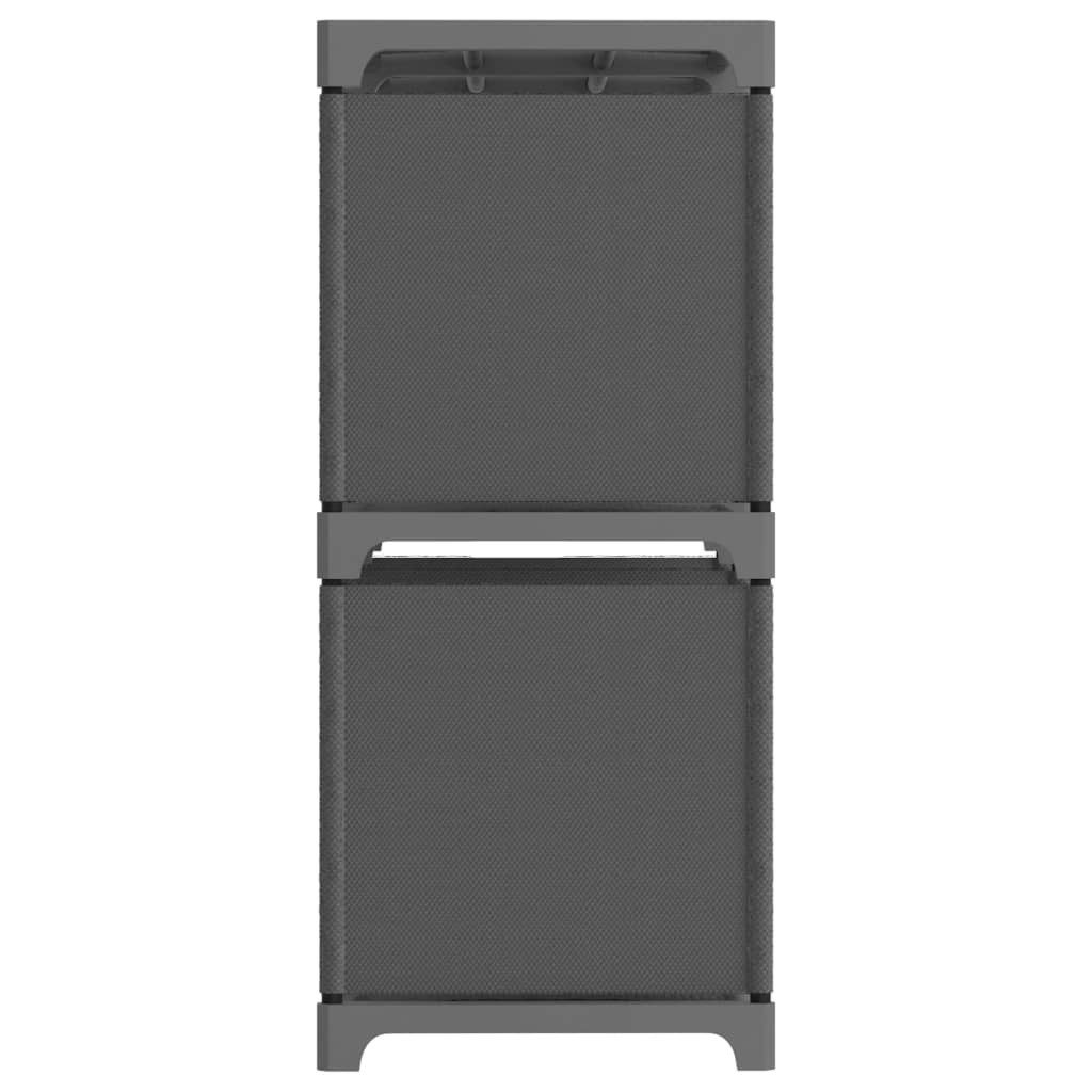 vidaXL Bücherregal Würfel-Regal 5 Fächer Grau 103x30x72,5 cm Stoff, 1-tlg.