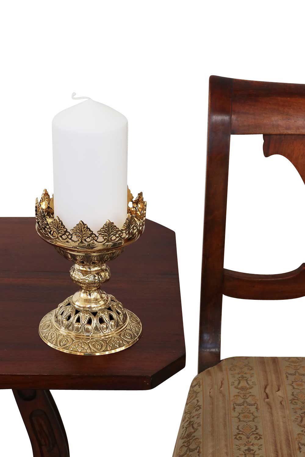 Antik-Stil Altarleuchter Kerzenleuchter go Kerzenständer 16cm Aubaho Leuchter Kerzenständer