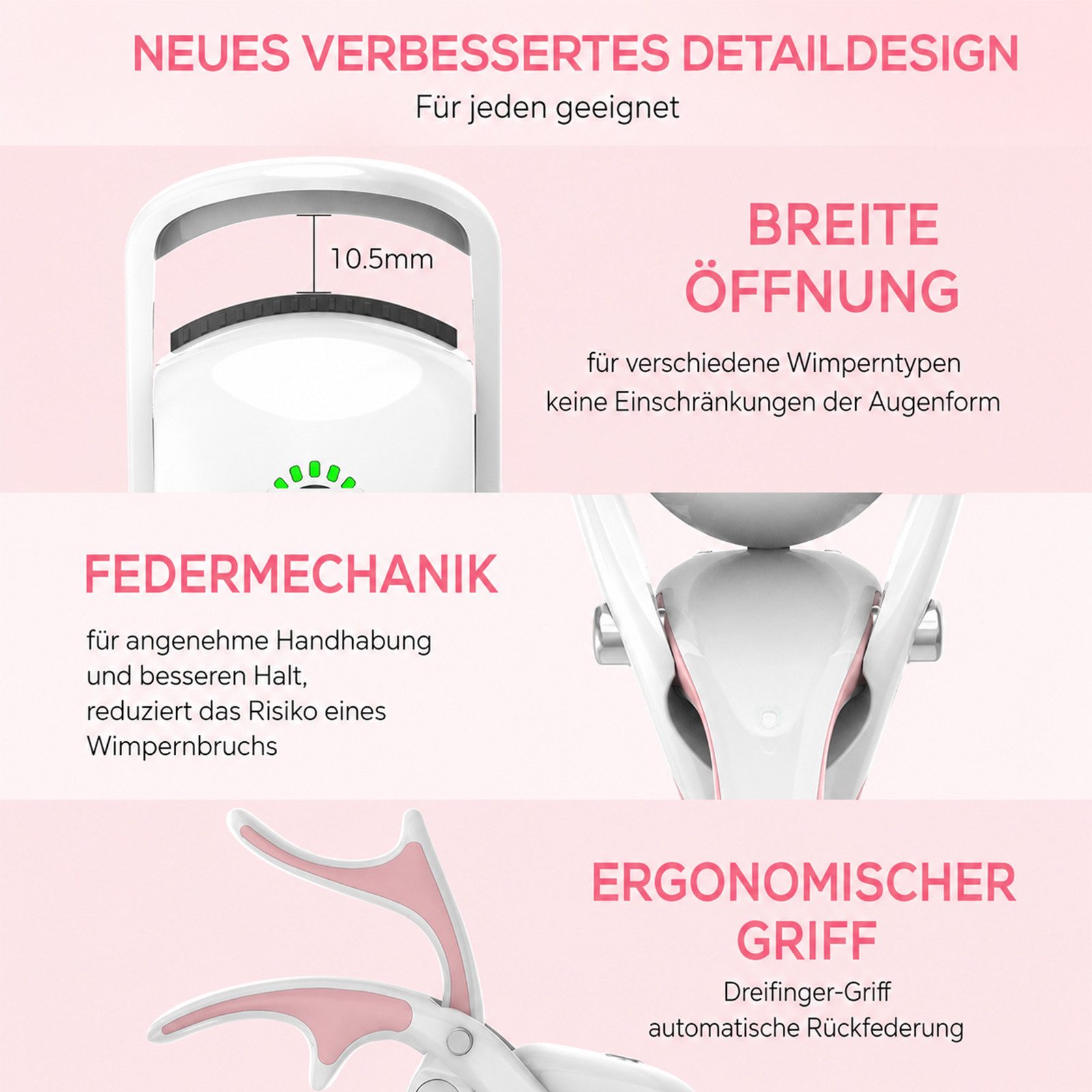 MOPUEA Wimpernzange Beheizte Wimpernzange Elektrisch mit 3 Heizstufen