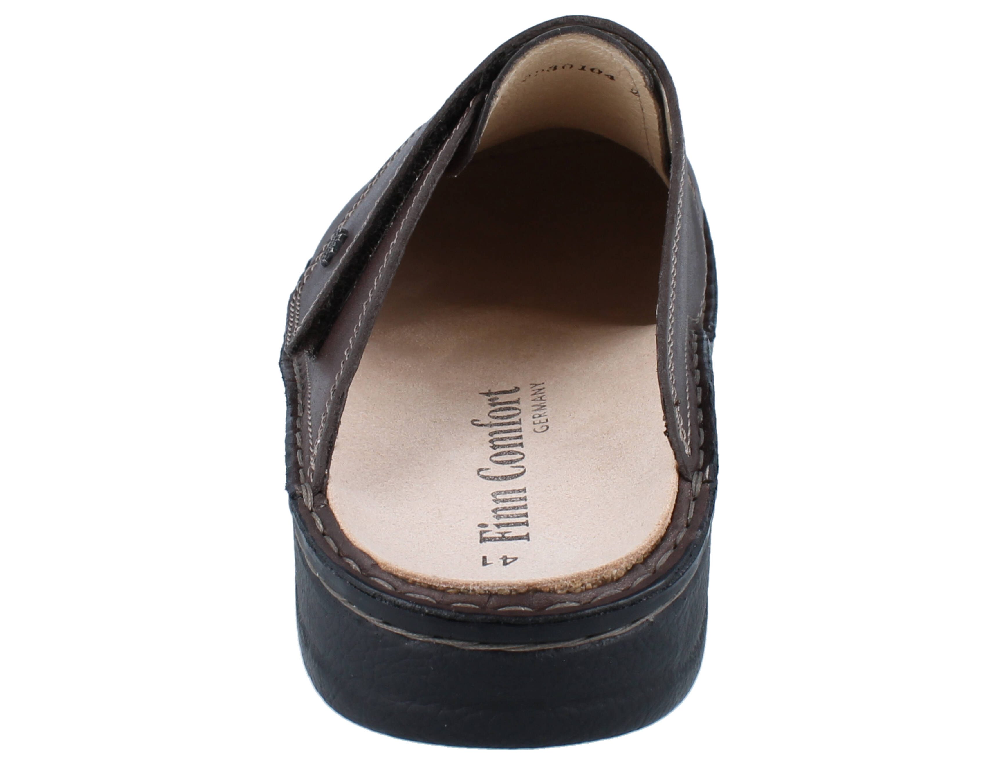 Finn Comfort FINN COMFORT Amalfi Herren Clog braun Glattleder - Größe: 41 Hausschuh Wechselfußbett