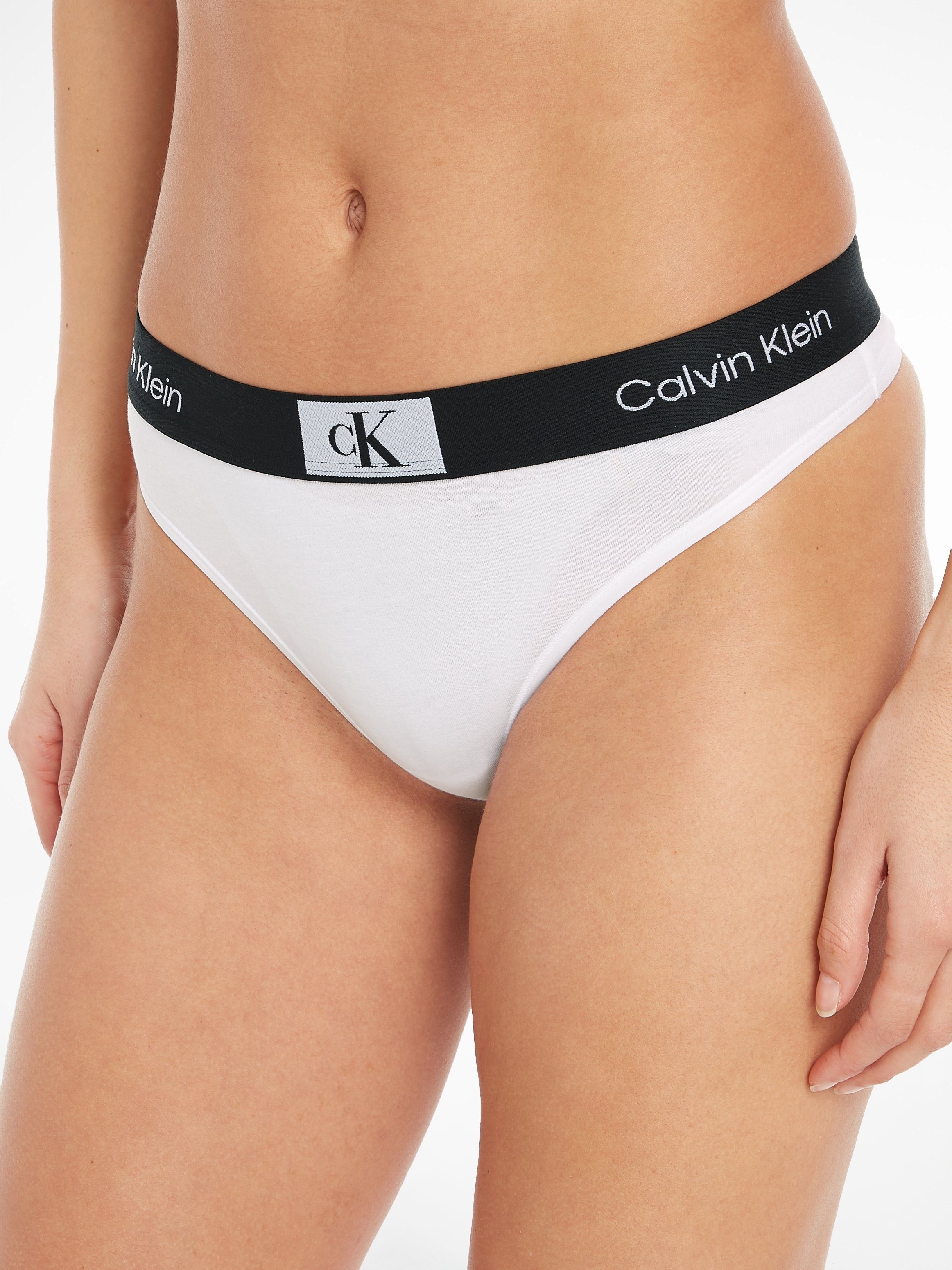 THONG Underwear mit T-String Alloverprint WHITE Calvin Klein MODERN