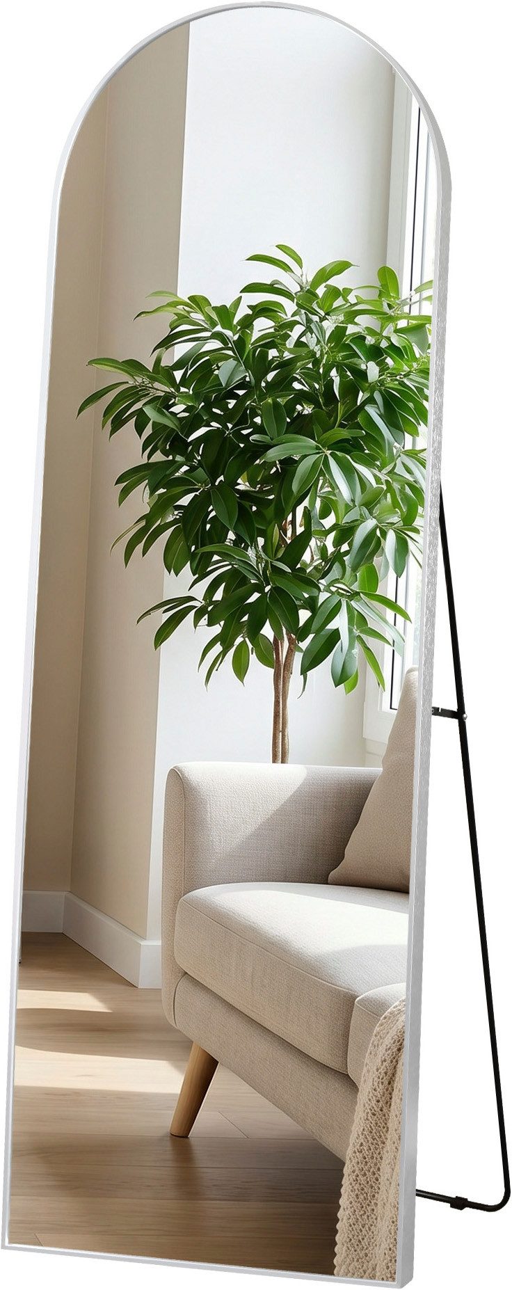 OTTO home Spiegel Standspiegel Addrik, wahlweise in 2 Größen 150x40cm oder 180x60cm (als Wandspiegel und Standspiegel einsetzbar, Rahmen aus Metall), Ganzkörperspiegel mit Sicherheitsglas, in verschiedenen Farben