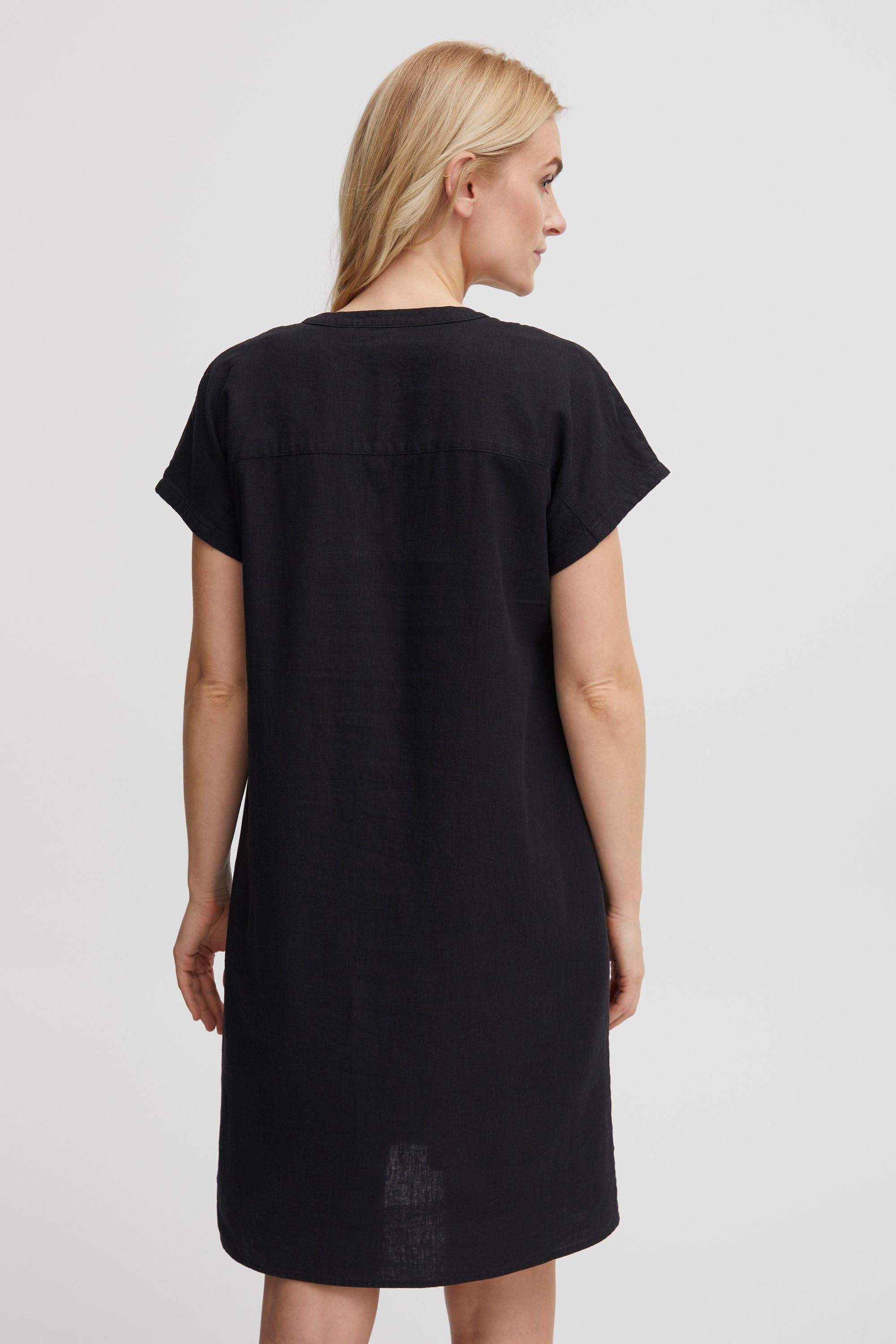 OXMO Blusenkleid OXAnette Sommerliches Leinen-Mix Kleid