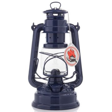 Feuerhand Outdoorkerze Sturmlaterne 276 inkl. Reflektorschirm (Spar-Set, 2-tlg., 1 x Lampe + 1 x Schirm), Farbe: Cobalt Blue, pulverbeschichtet